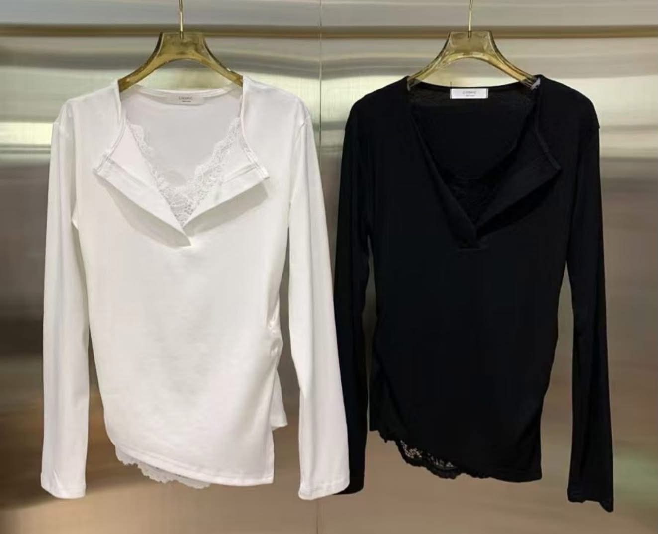 假2 件拼lace Top