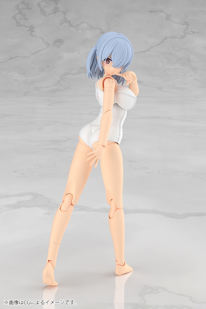 (預訂訂金 $100) (總價 $253) 壽屋 Kotobukiya FRAME ARMS GIRL 美月 Mizuki School Swimsuits White Ver. 模型 (KO08633) (行版)
