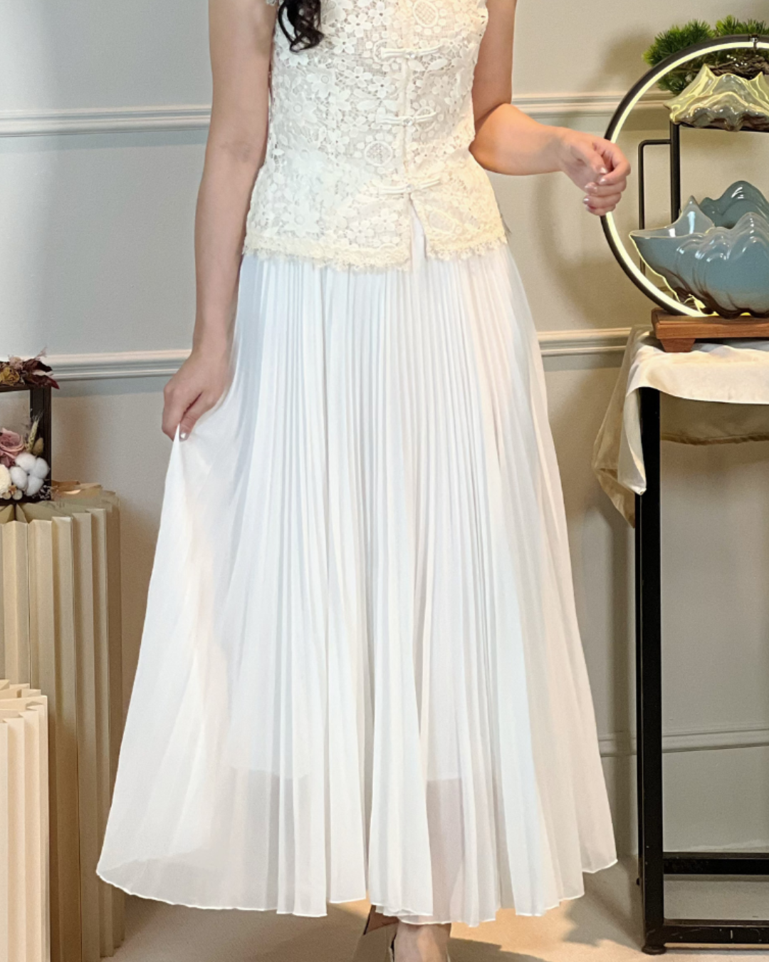 5104 Quintina Pleated A Line Skirt 