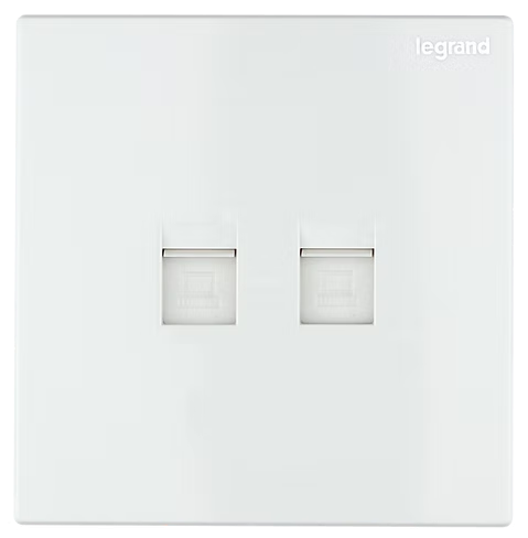Legrand Galion 白 孖位 CAT5E數據插座