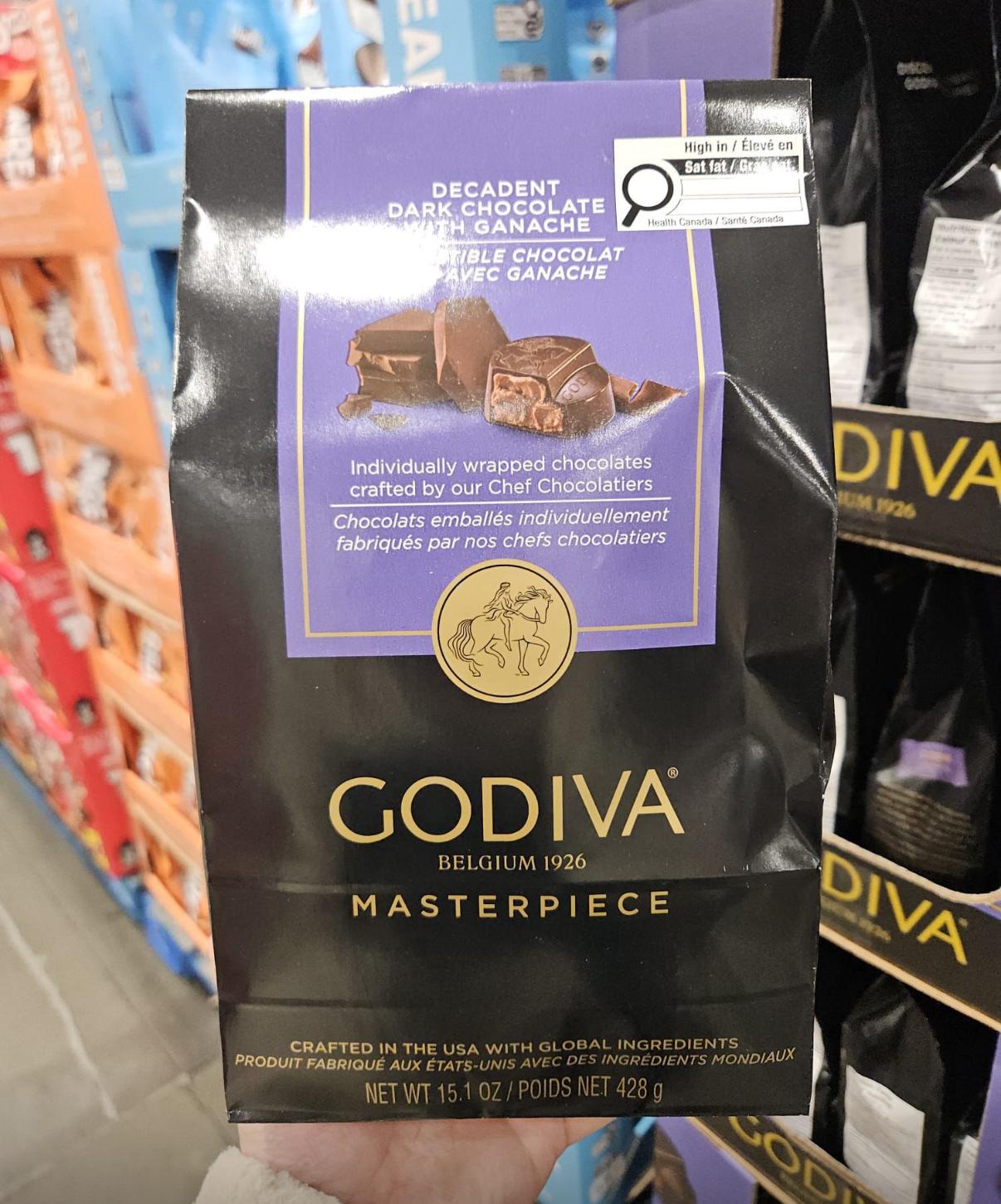 美國 Godiva Masterpiece 流心心太軟黑朱古力家庭裝（428g）一包大約45粒