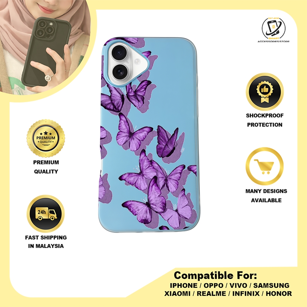 JELLY CASE PHONE FOR IPHONE - DESIGN BUTTERFLY A
