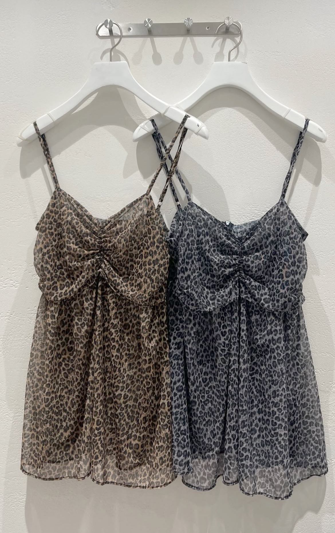 Leopard Mesh Cami Dress