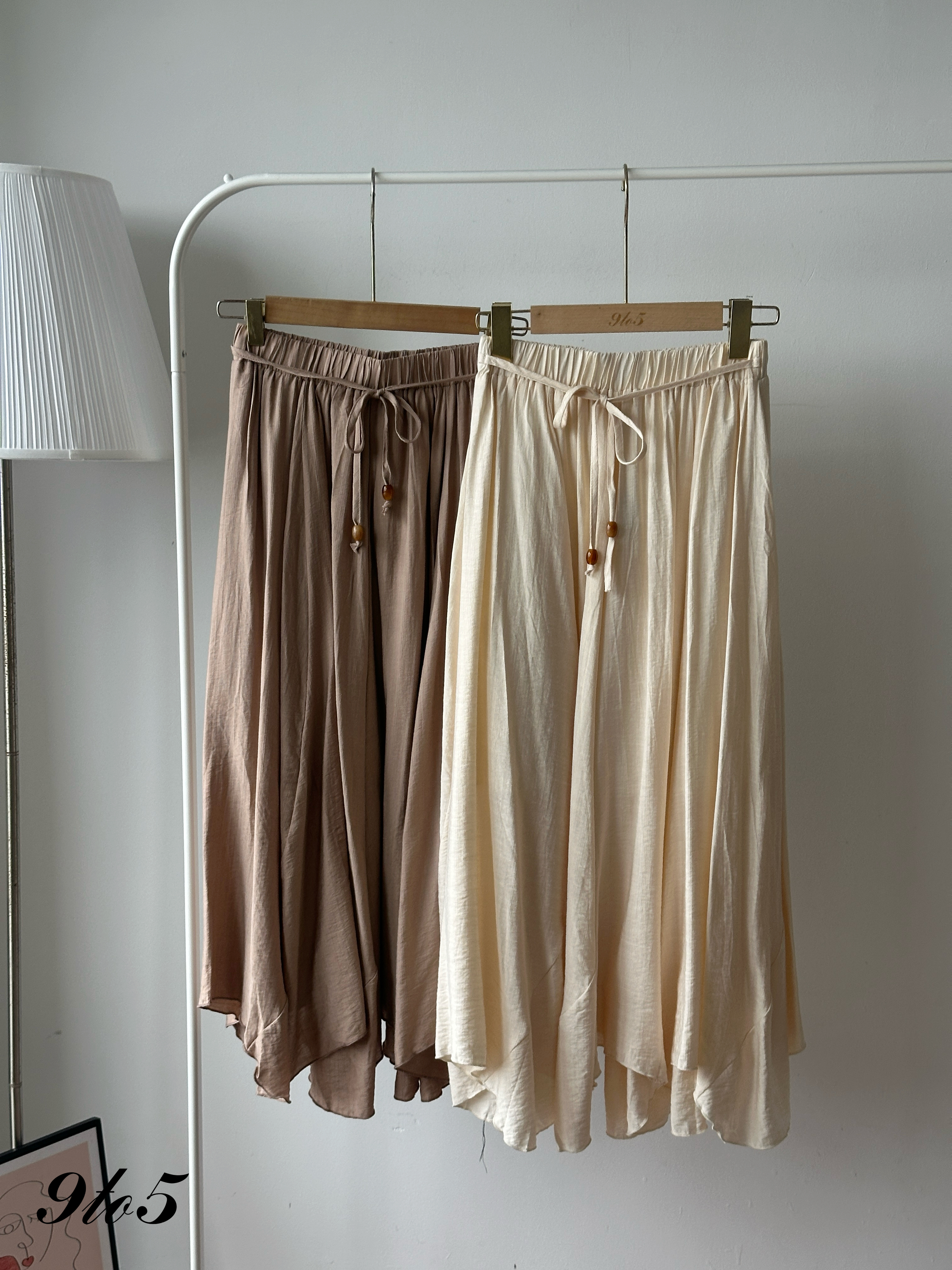 S1924 A Line Irregular Skirt - 4 Colors 