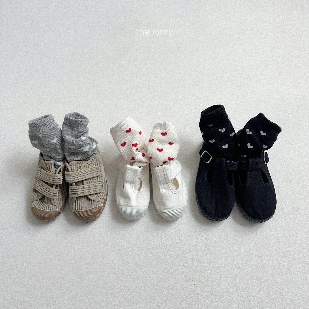 Minirobe | Heart socks set of 3( size S12-15cm)