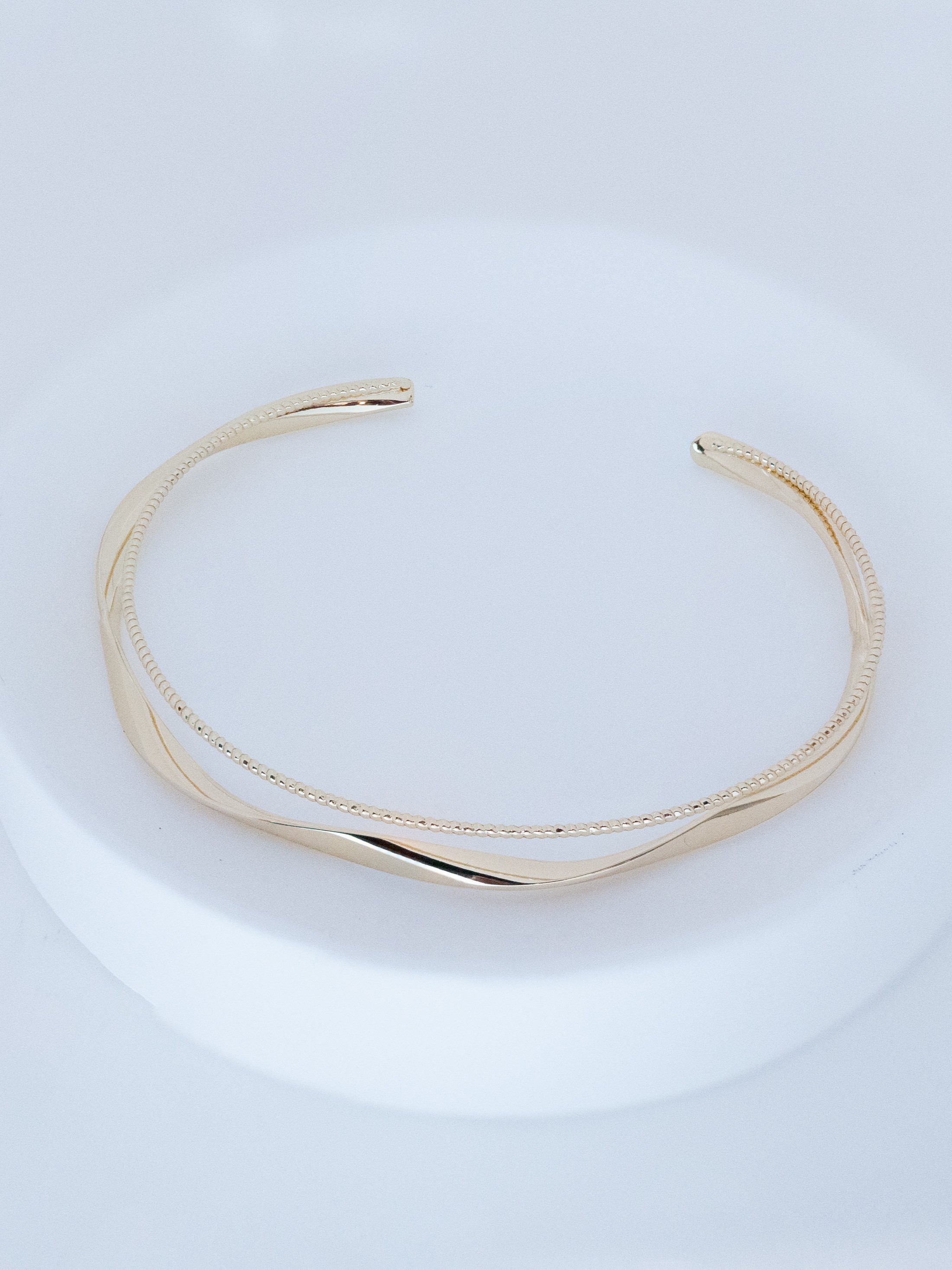 Layered Twisted Cuff Bracelet