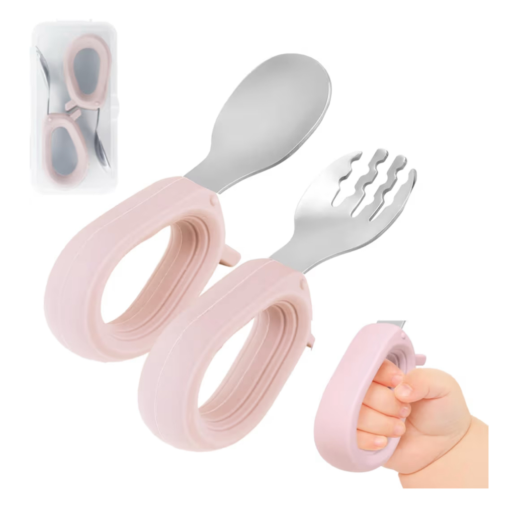 🇯🇵預訂 日本直送🇯🇵五色幼兒不銹鋼環形圈圈餐具連盒套裝