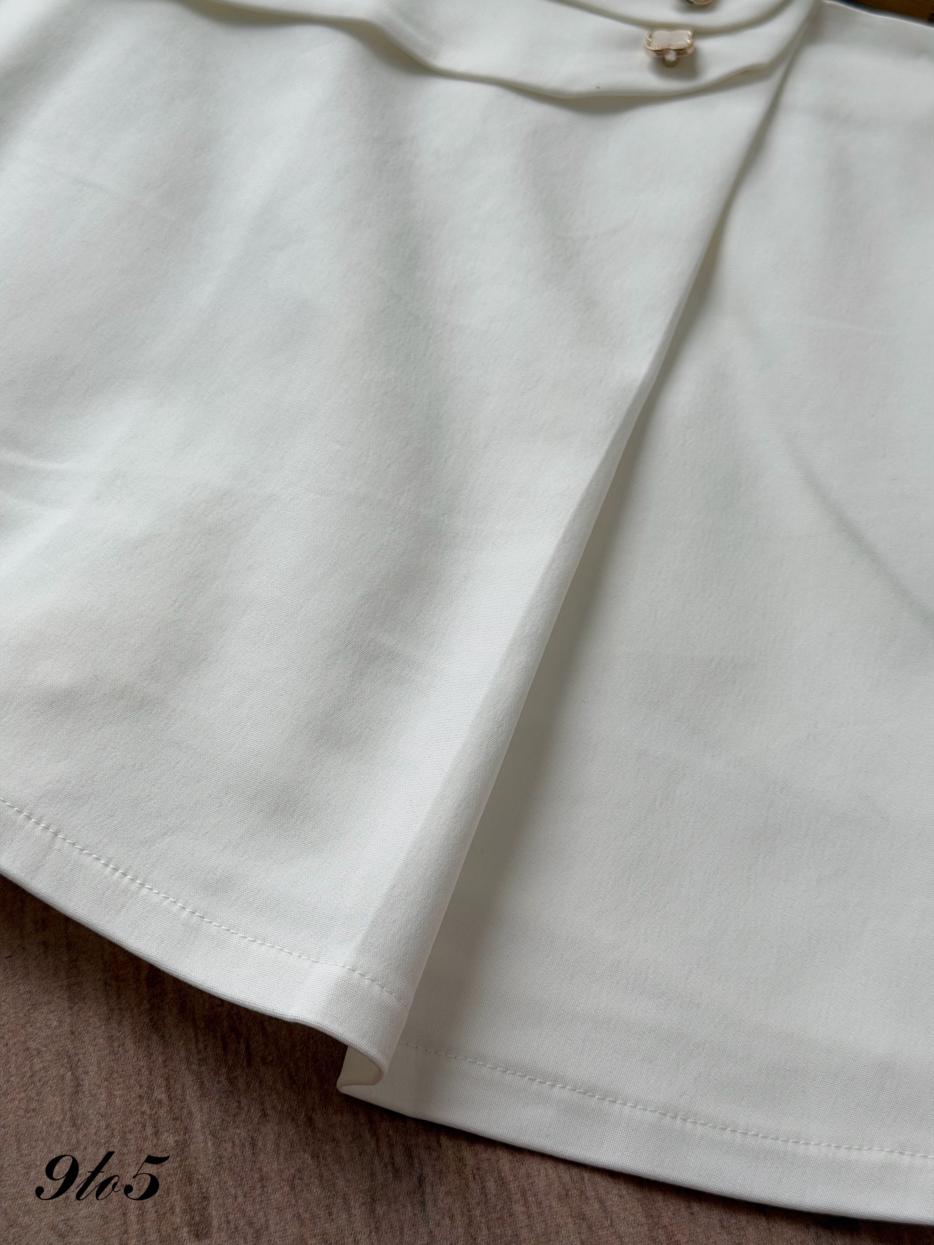 S2037 A Line Short Skirt - Black & White