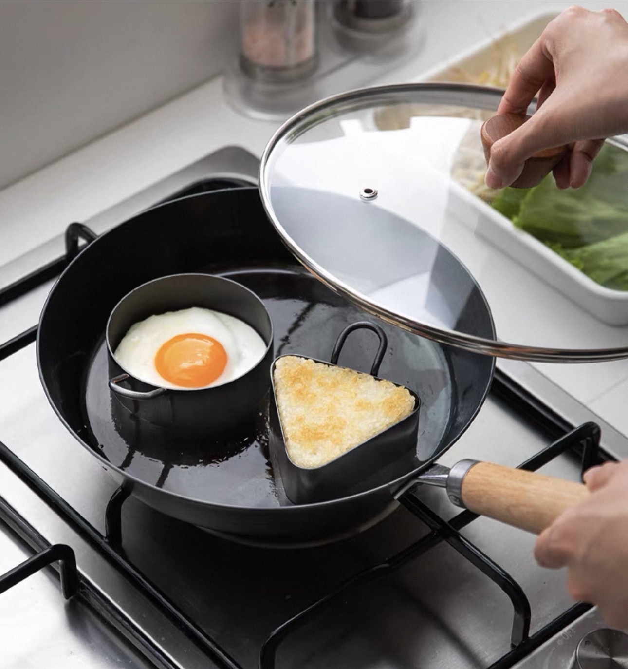 霜山食品級飯團/烘培碳鋼三角形模具