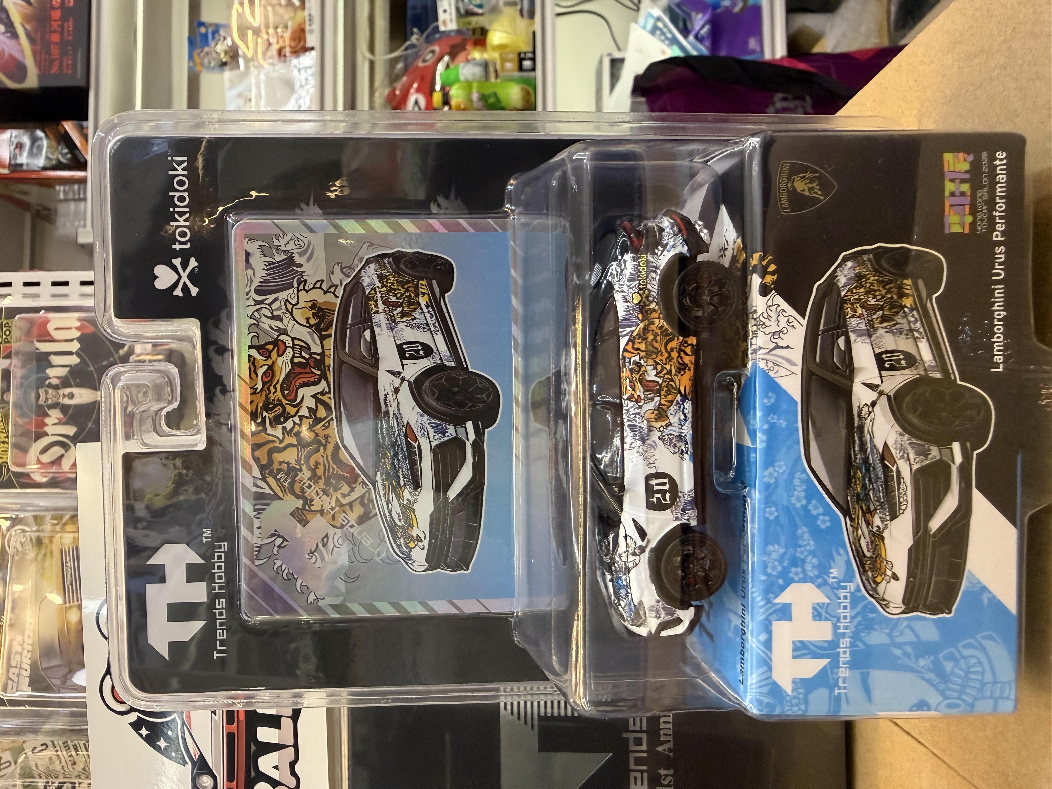 Trends Hobby x Tokidoki Limited Edition Dragon Lamborghini Temerario & Tiger Lamborghini Urus set Hong Kong Toycar Salon 2026
