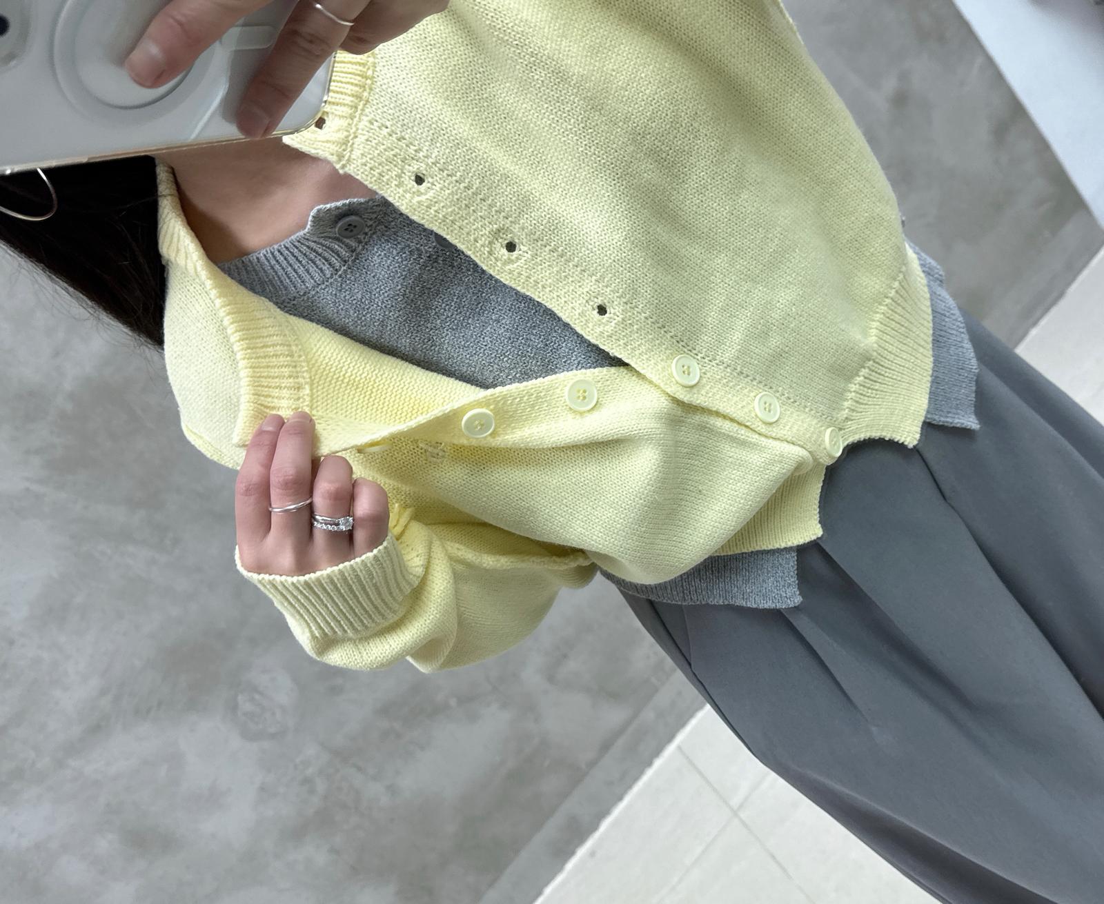 假兩件拼色外套