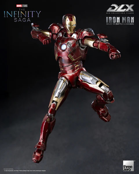 🧲預訂26年第4季：Threezero DXL系列 Marvel Studios The Infinity Saga DLX Iron Man Mark 7 (Battle Damaged) 鋼鐵俠 Mark 7 (戰損版) 可動 合金 figure (胸口/眼睛著燈）鐵甲奇俠 鋼鐵人 