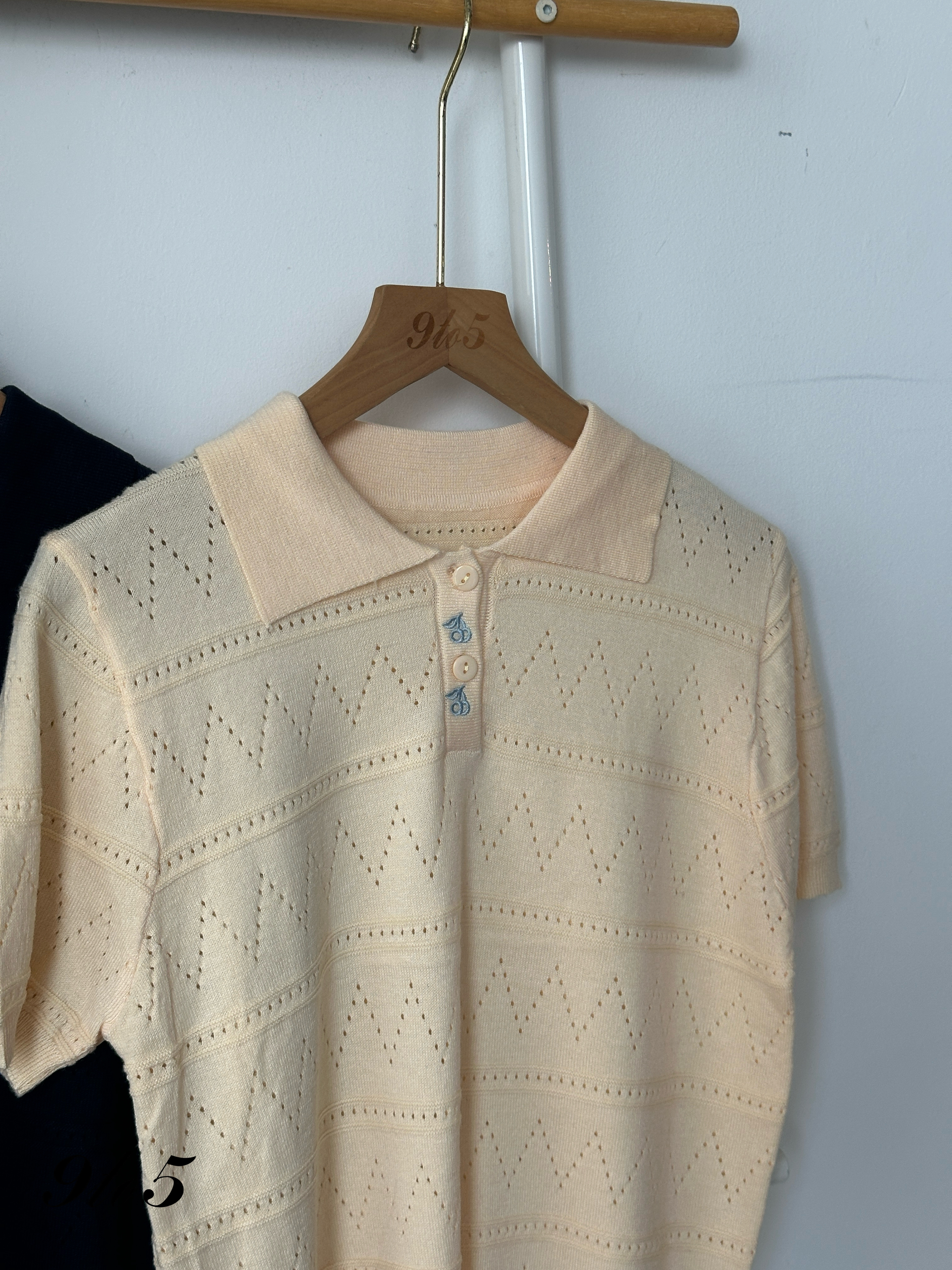 T4029 Knit Polo Tee - Blue & Yellow