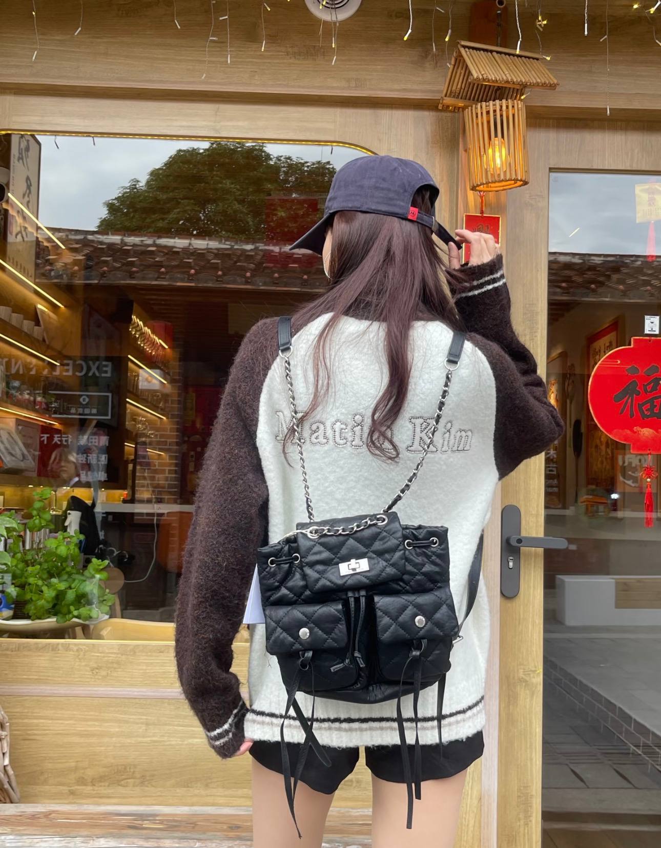 🇰🇷MATIN KIM  菱格蝴蝶结后背包✨