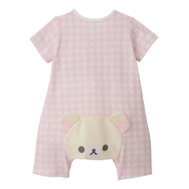 🇯🇵預訂 日本直送🇯🇵Rilakkuma Baby鬆弛熊系列兩色人物屁股面部格紋短袖連身服