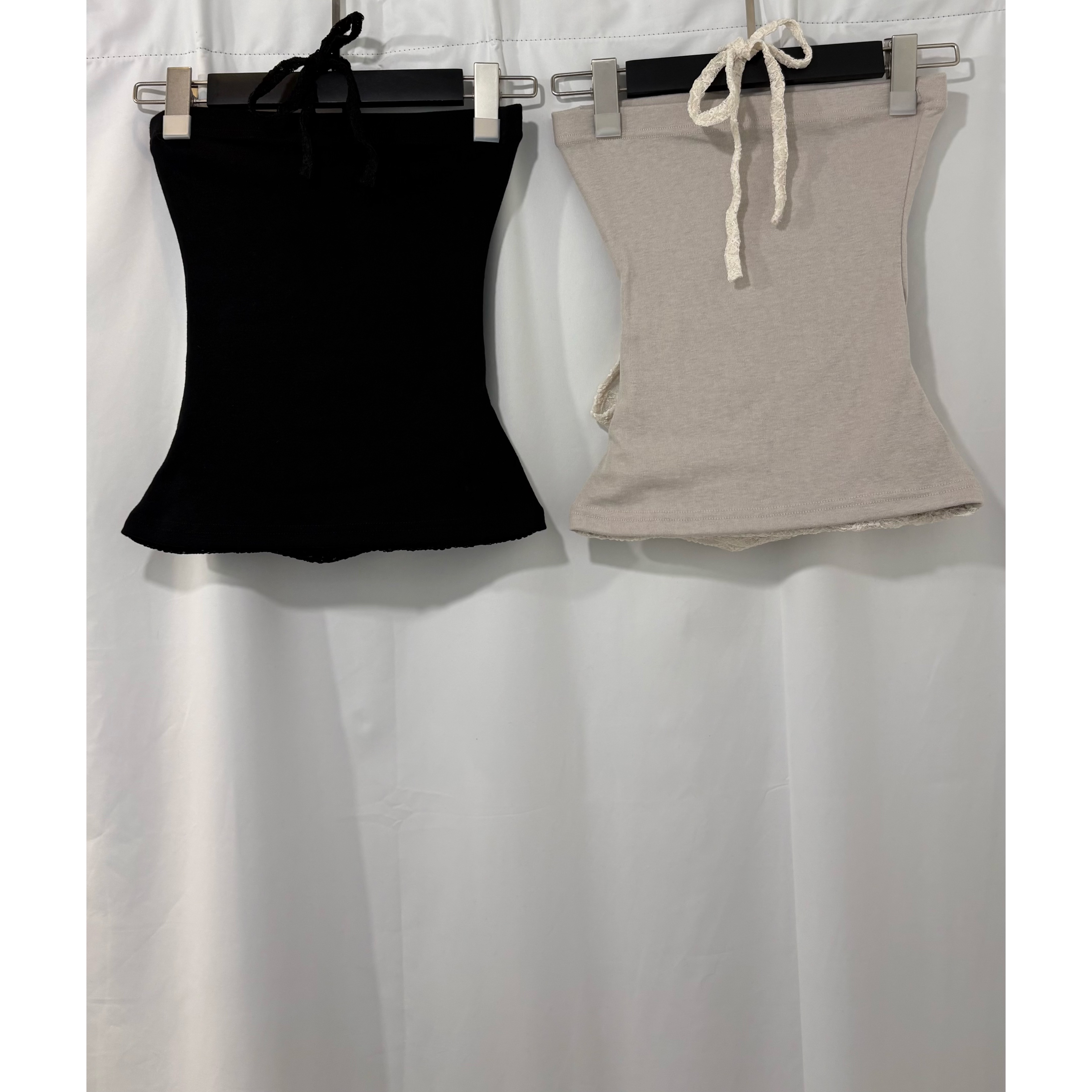 優惠價7月24截🩶2607O《SPLICED LACE TUBE TOP》