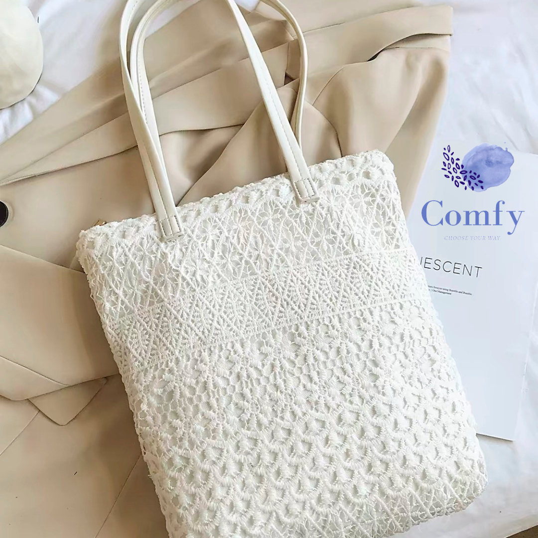 Comfy復古哩士鈎花手提袋