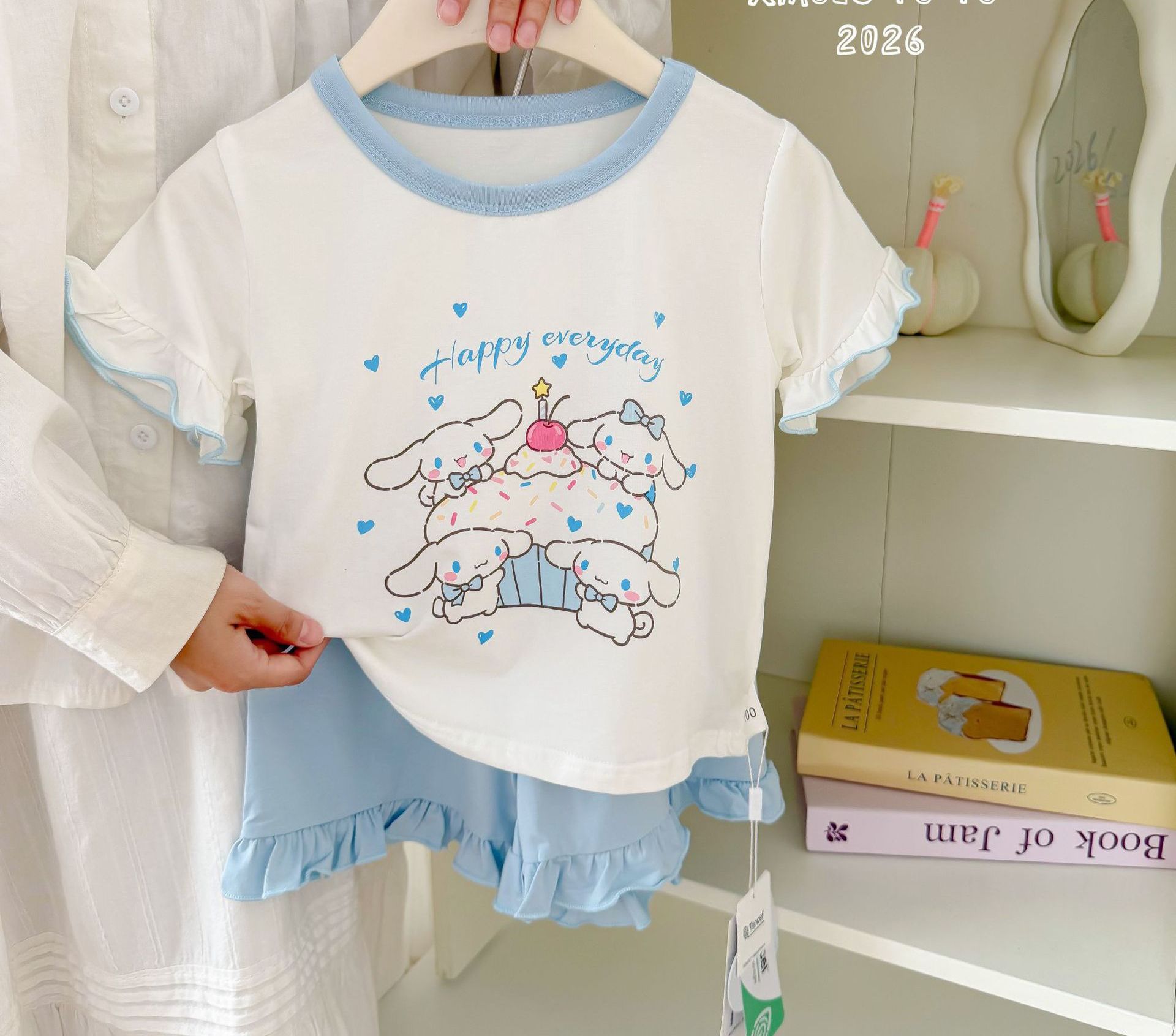 4款選擇/$58套。兒童家居服短袖短褲套裝