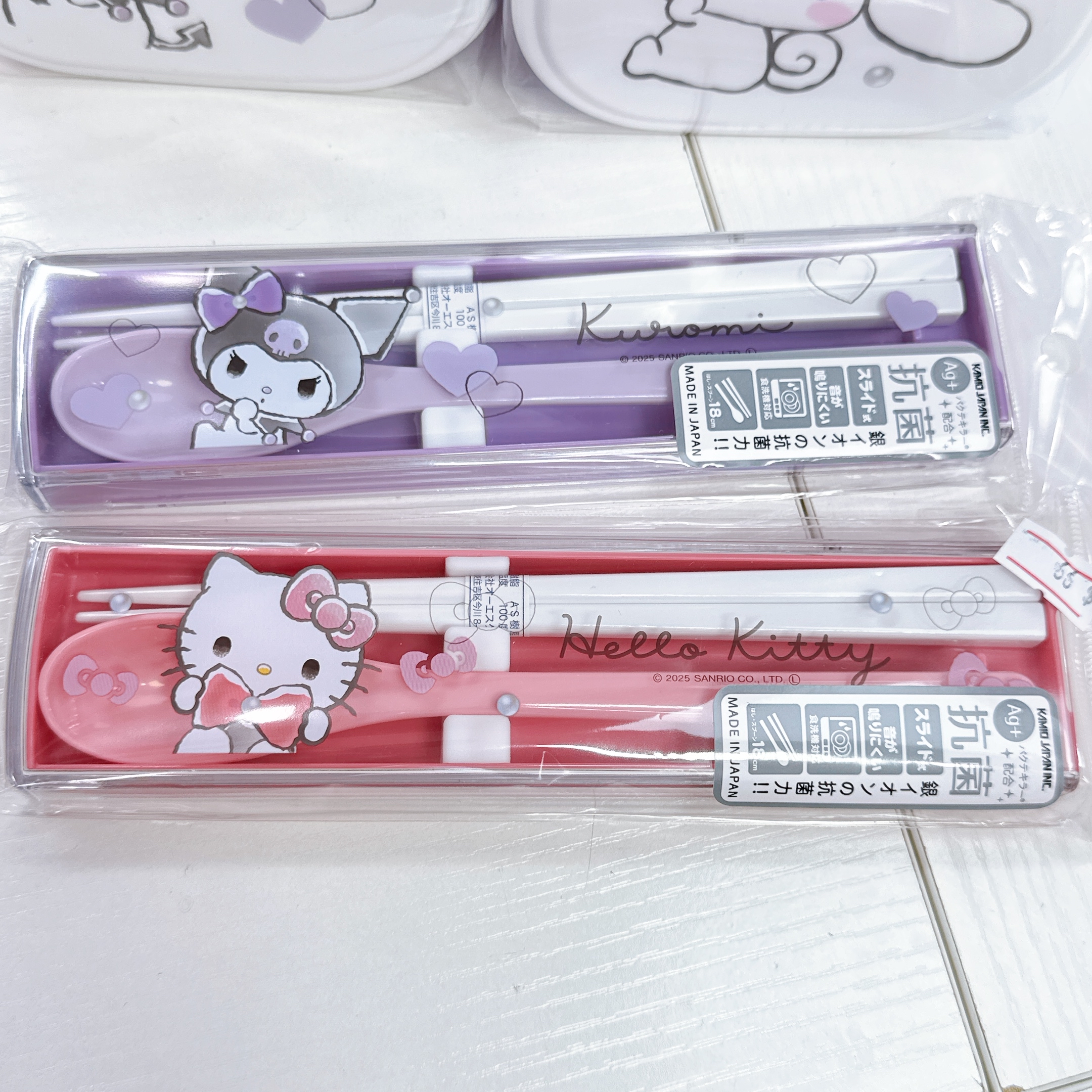 日本直送日本製造 Sanrio Kitty kuromi 肉桂狗 一套三個餐盒/餐具套裝