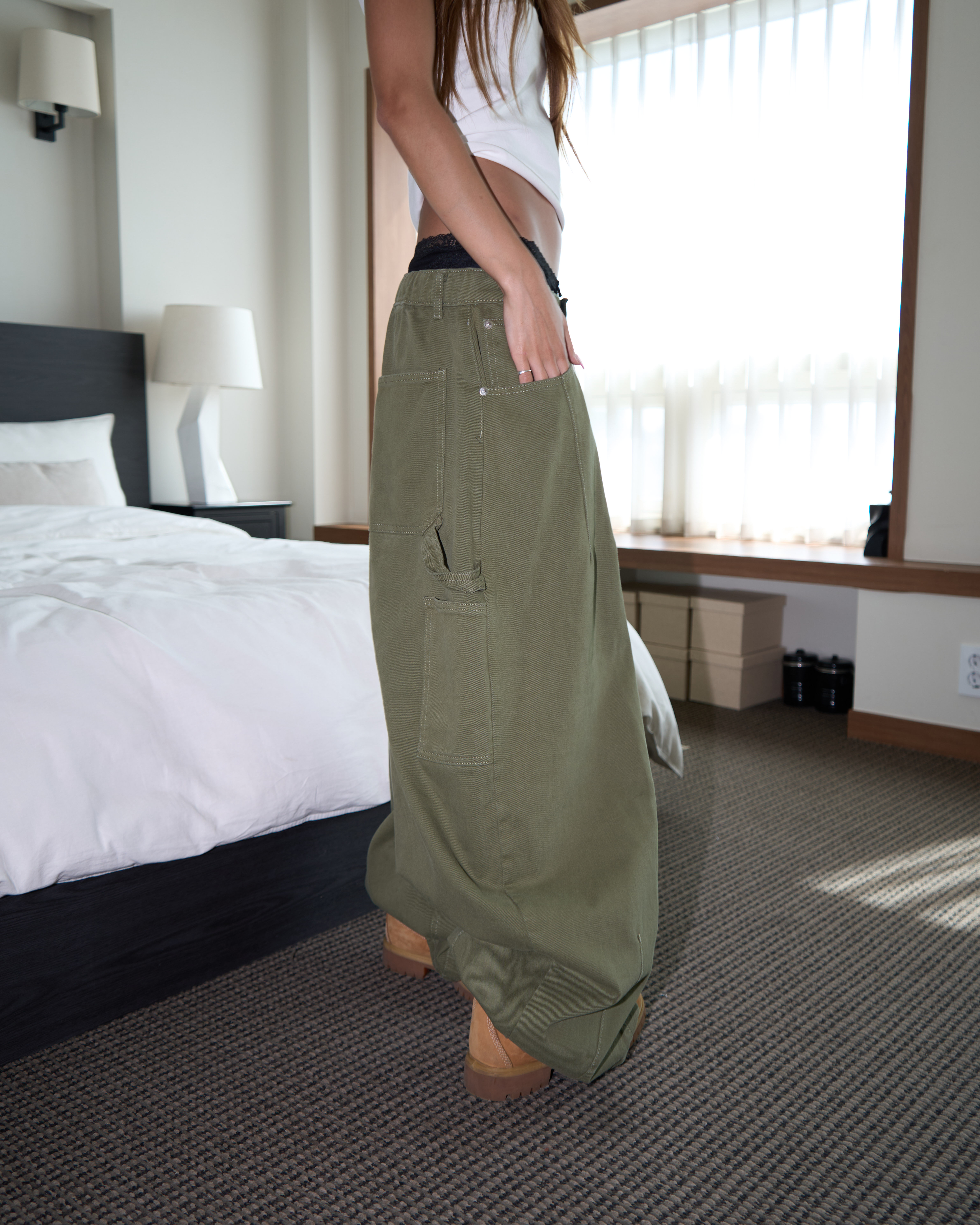 Sido Mega Wide Carpenter Cotton Pants(Unisex)