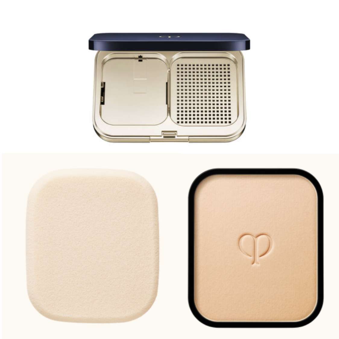 肌膚之鑰 Clé de Peau Beauté 鑽光雲霧粉餅套裝 | 含粉餅盒及粉撲、霧面光澤、持久定妝、細緻毛孔