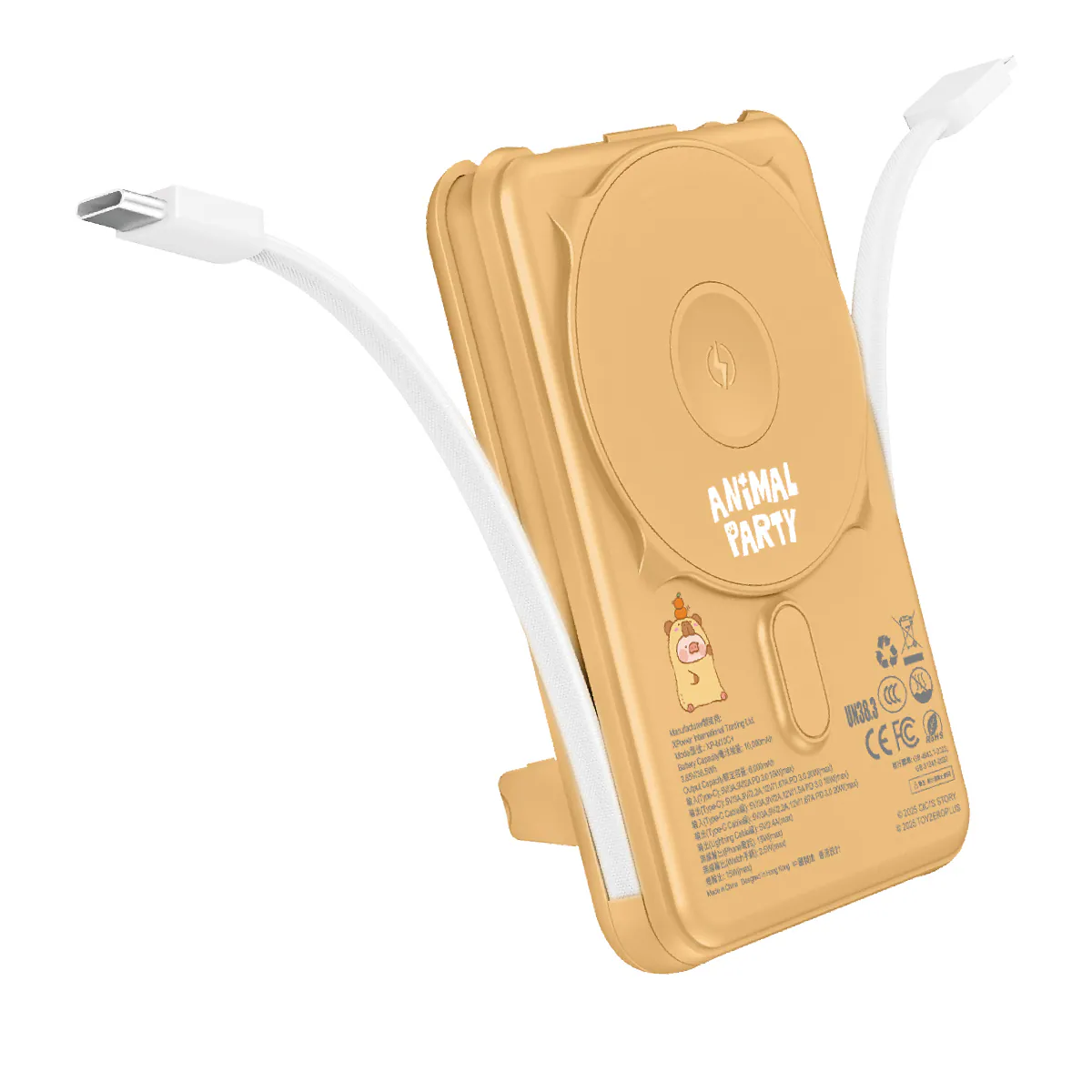 CCC | 3C認證 XPower x 罐頭豬LuLu🐷M10C+ 6合1 10000mAh多功能迷你20W PD3.0+ 磁吸無線快充移動電源