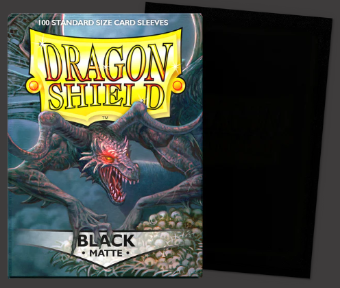 [Original] Dragon Shield Card Sleeves Matte Standard Size (100 pcs) -BLACK