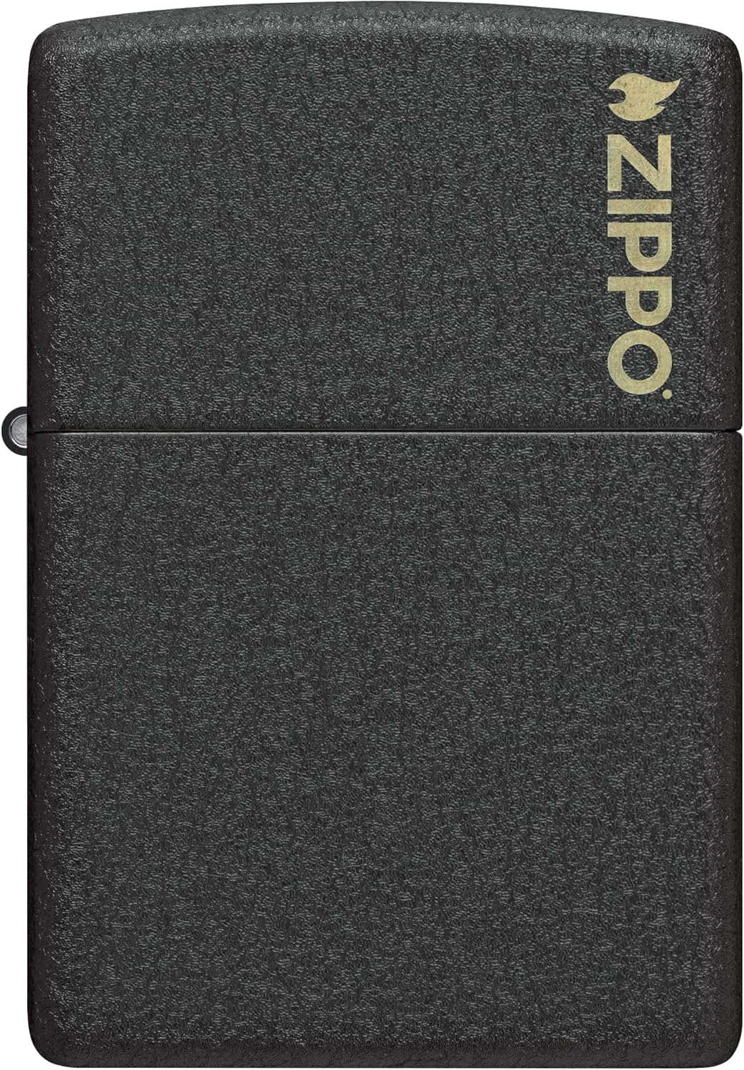 美國製造 | Zippo指定經銷商 Zippo 236ZL 經典標誌打火機 – 黑裂紋雷射刻 Zippo 徽章Classic Logo Lighter–Black Crackle Laser-Engraved Zippo Emblem