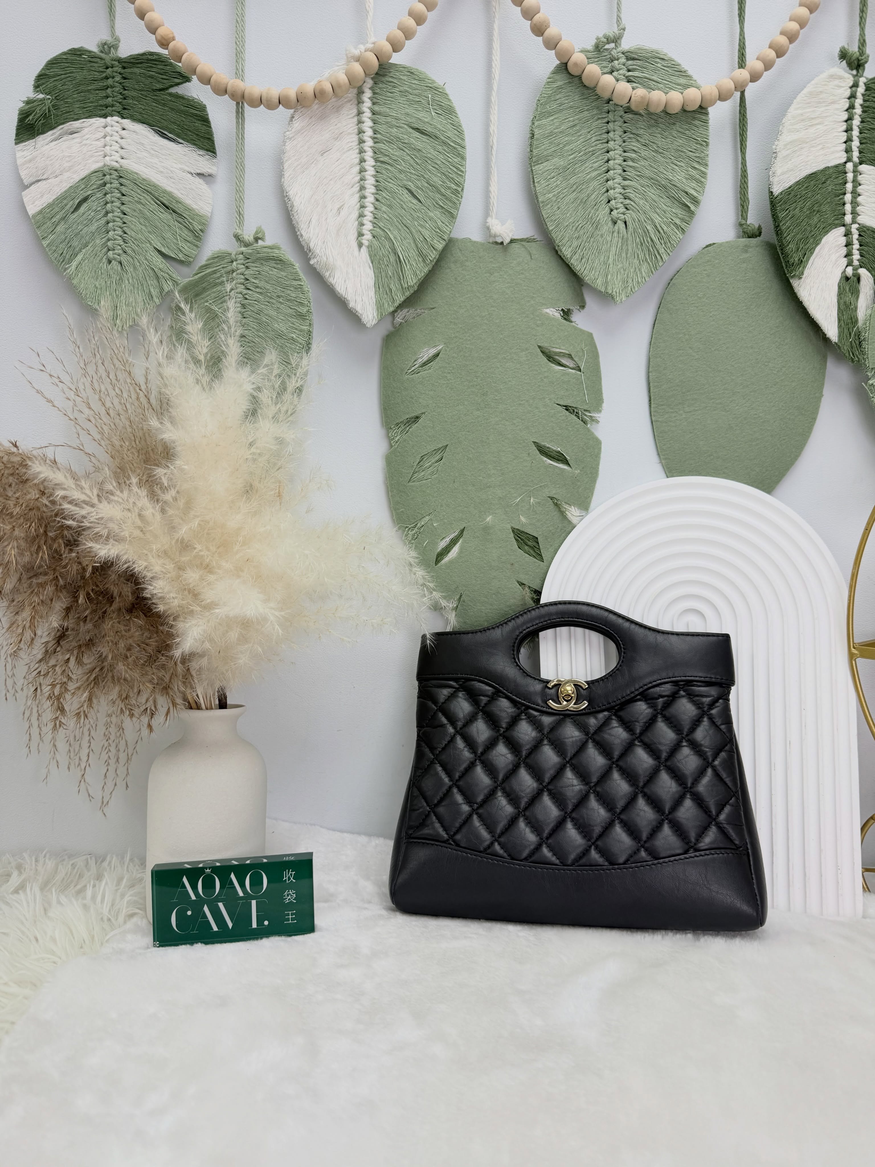 Chanel👜 PRE OWNED 🛍️黑金Mini 31bag晶片款 有單 🖤