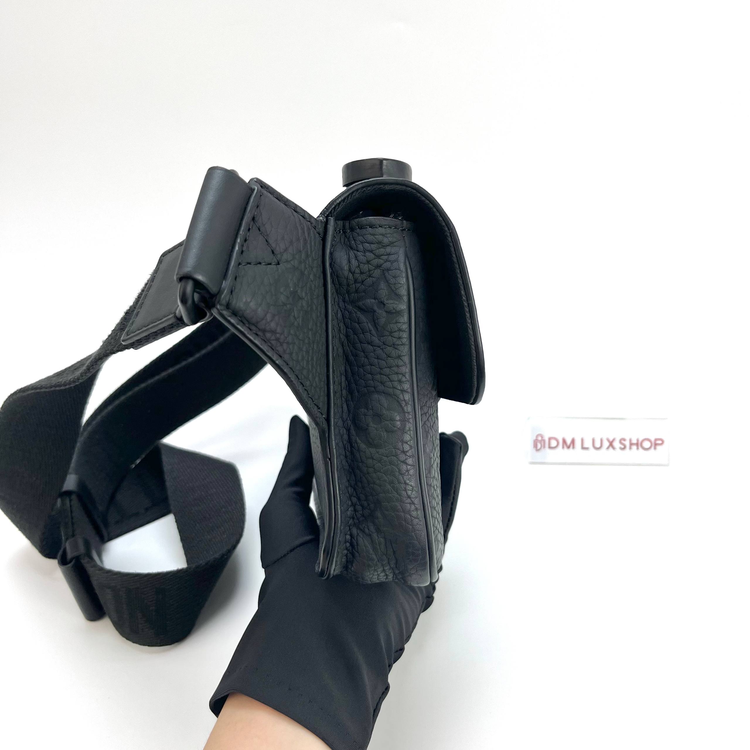 LV Black Taurillon S Lock Sling Bag