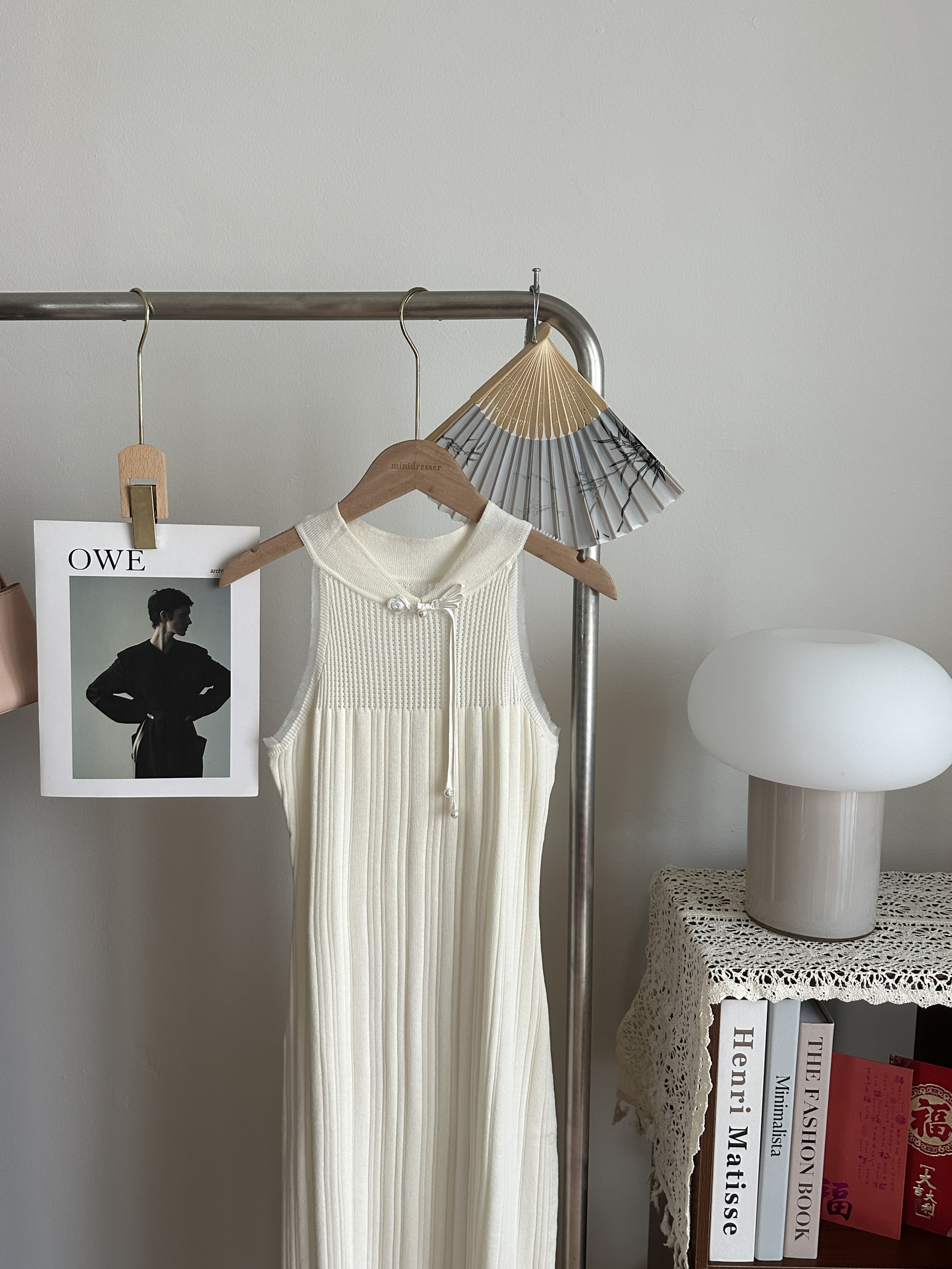 Qin Knitted Cheongsam | Cream