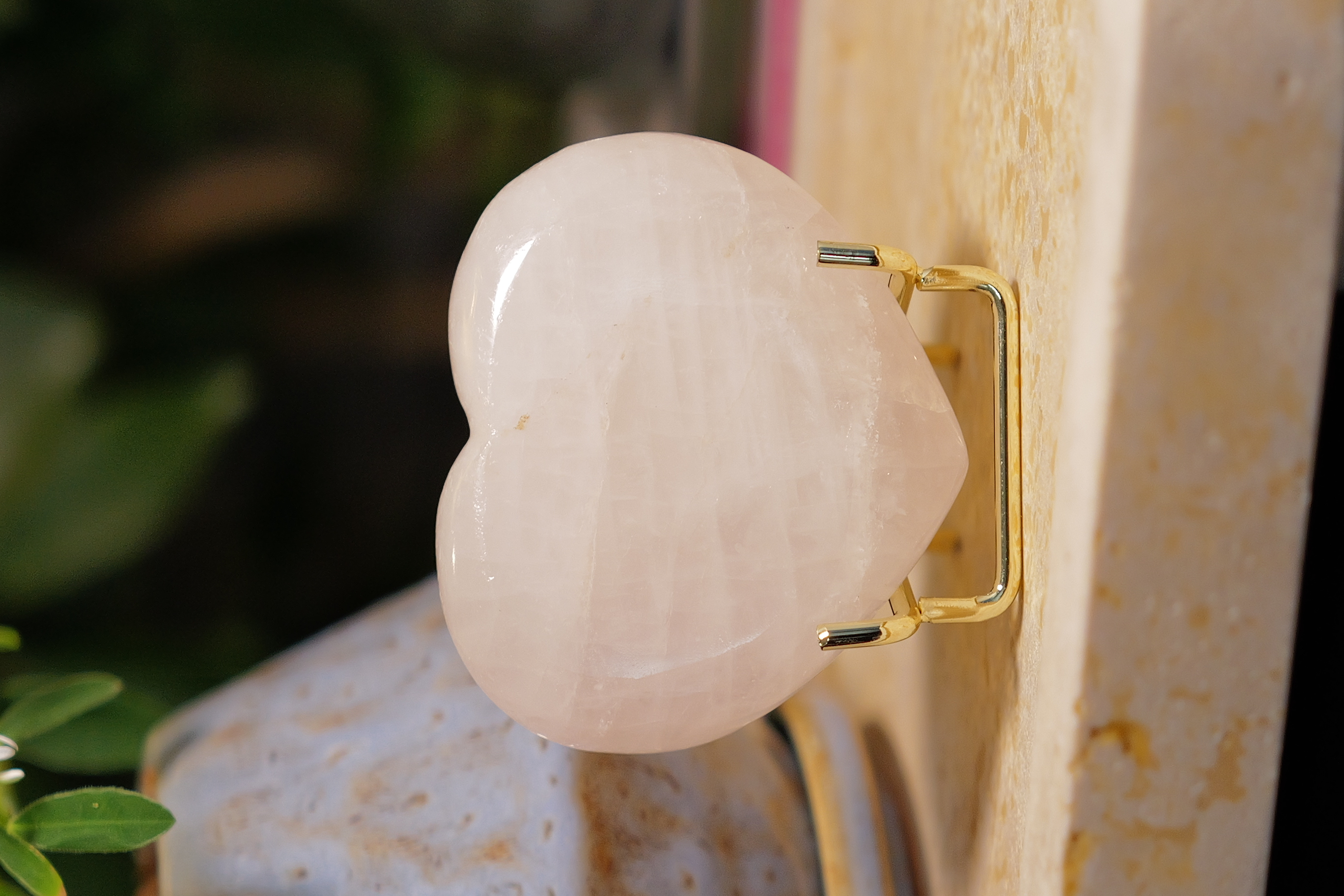 ༒7.2cm 粉水晶愛心༒   RQ.6846H3TG1mn-RA2*1MT