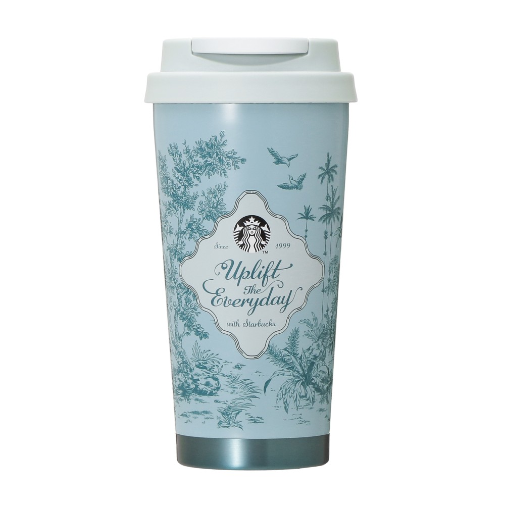 《日本🇯🇵 STARBUCKS 2026 Happy Spring Days 限定系列》不鏽鋼粉藍彩繪保溫杯 473ml