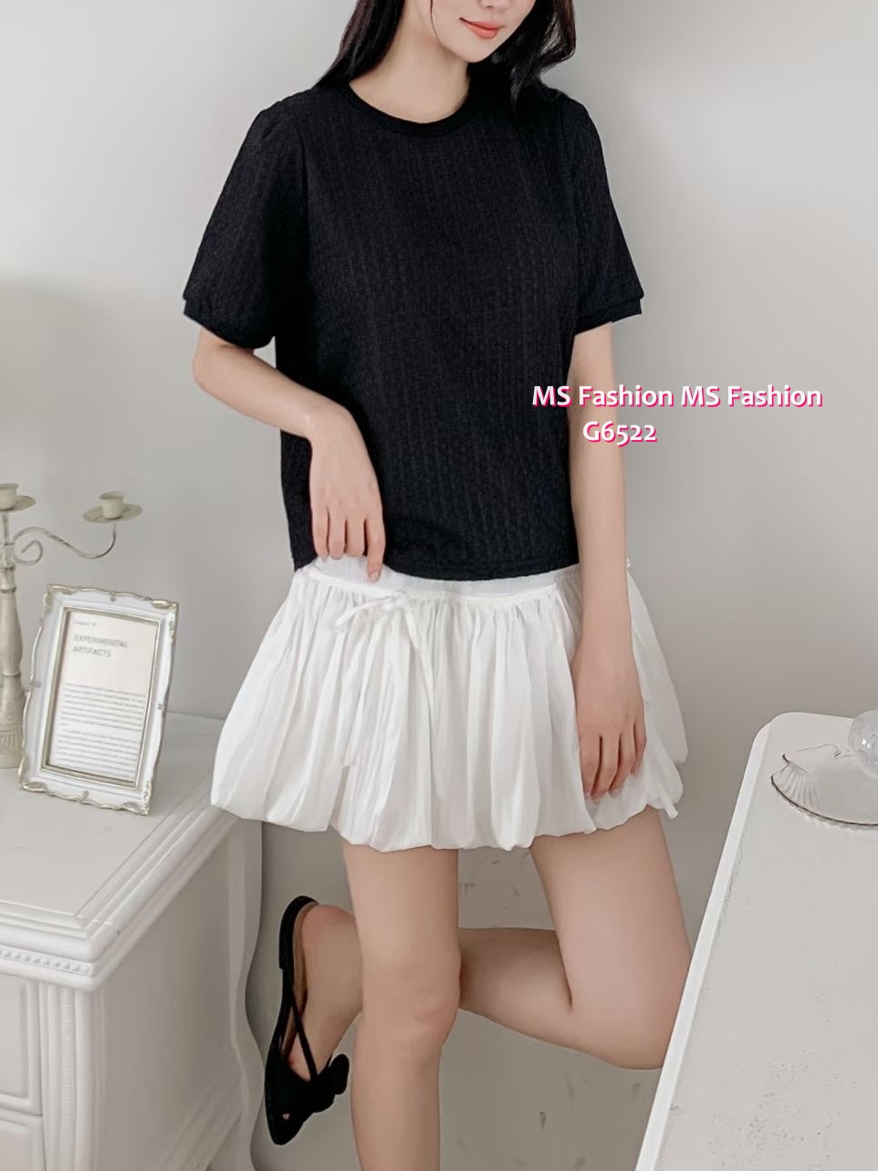 G6522 暗紋淨色top