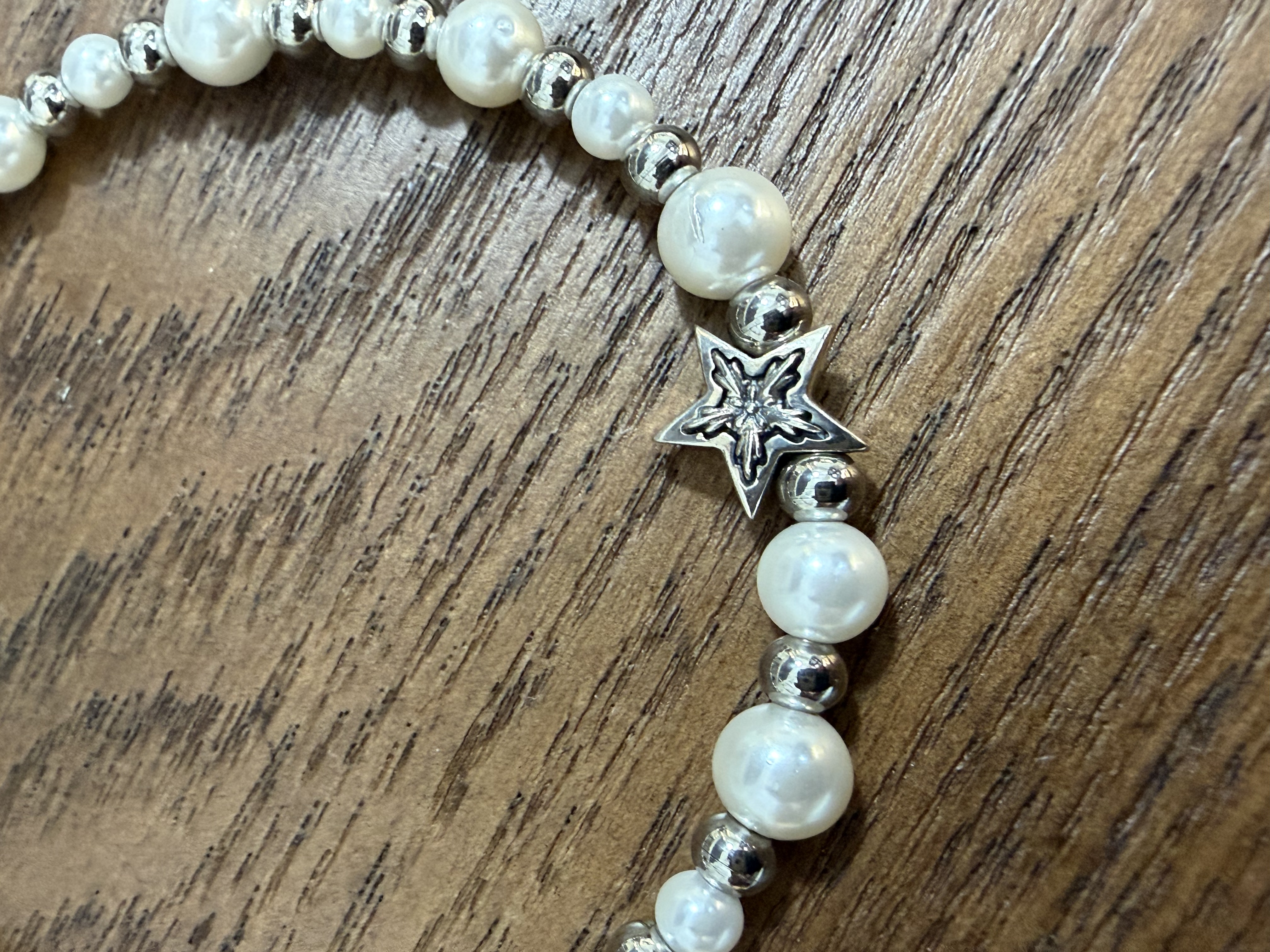 🇰🇷Designer Brand White Pearl Star Bracelet