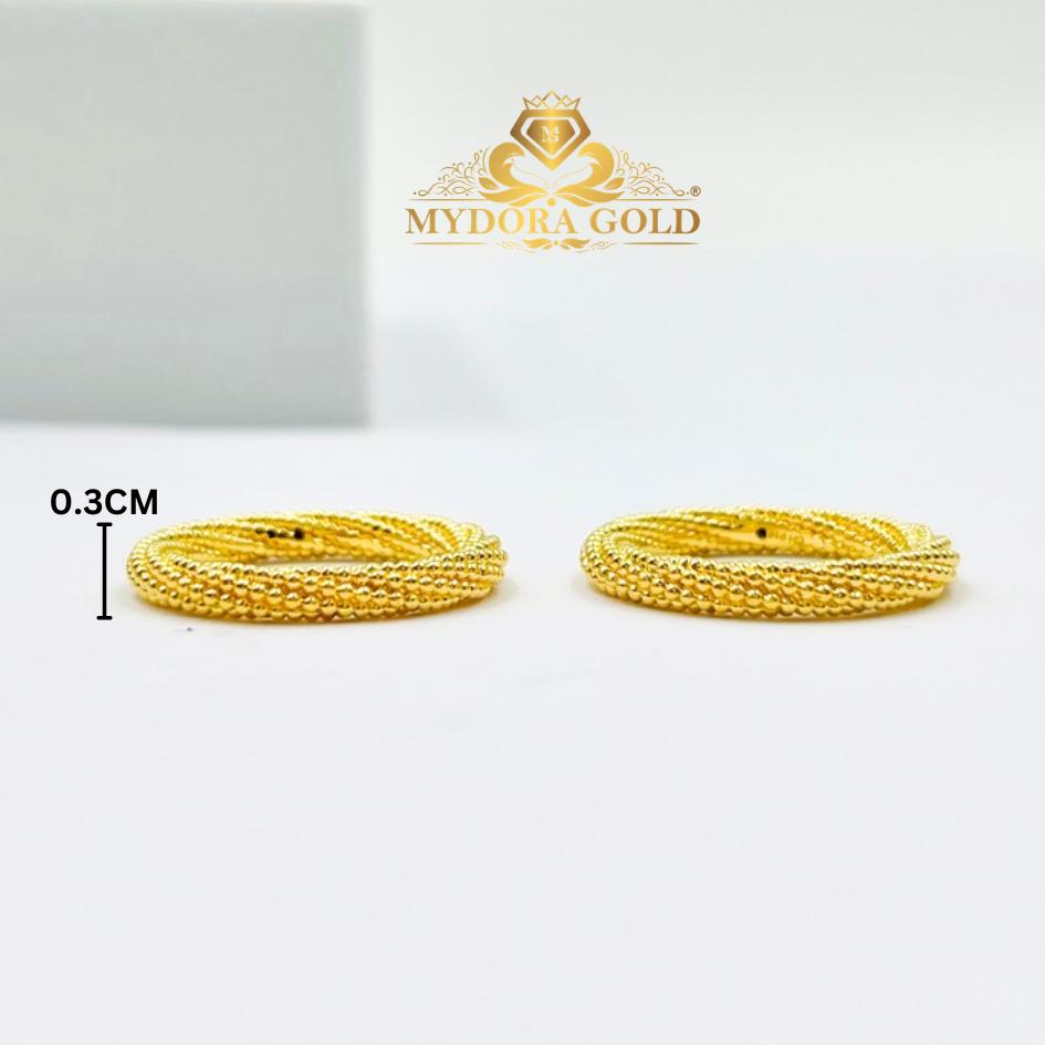 MYDORA Cincin Belah Rotan Pintal Jagung (5G) l EMAS 916/22K