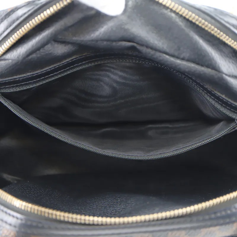 Celine Black Macadam Front Pocket Bowling Bag