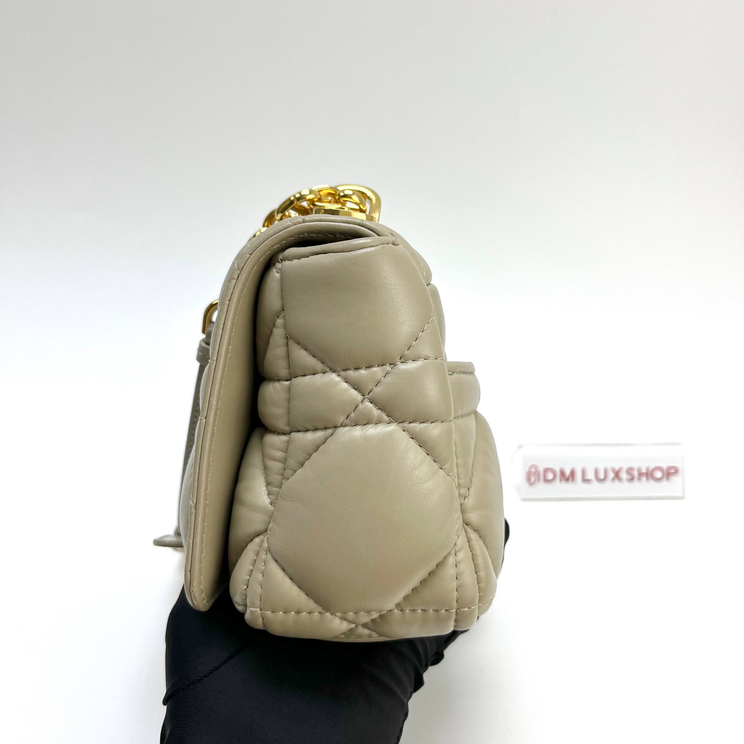 Dior Caro Small Grey GHW