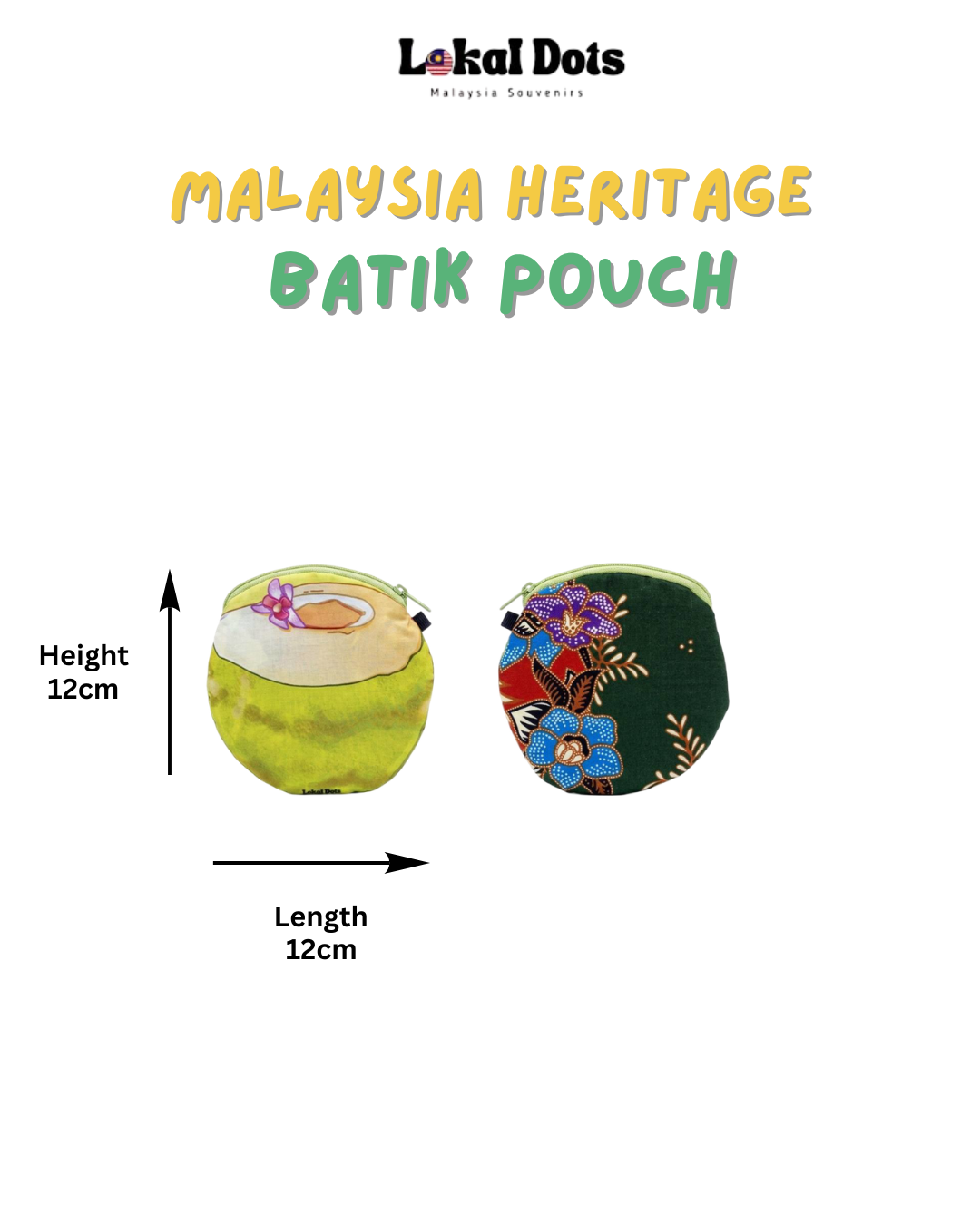 LD46 - Malaysia Heritage Batik Pouch (Coconut)