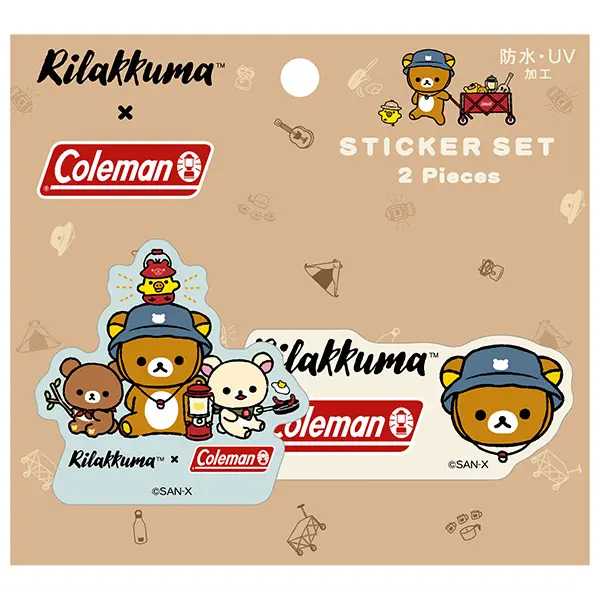 Coleman × 鬆弛熊 防水貼紙套裝（A款）