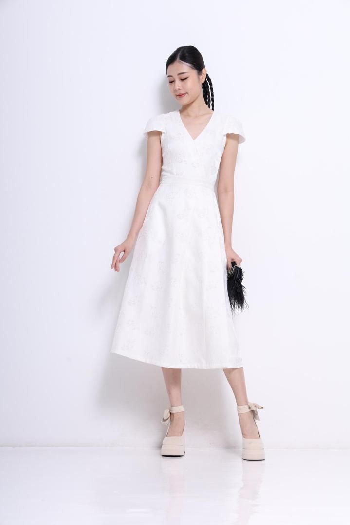 V领修身连身裙 2139