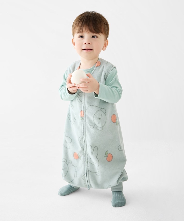 💚代購 台灣直送💚正版授權Miffy系列四色人物滿印Fleece連身防踢背心