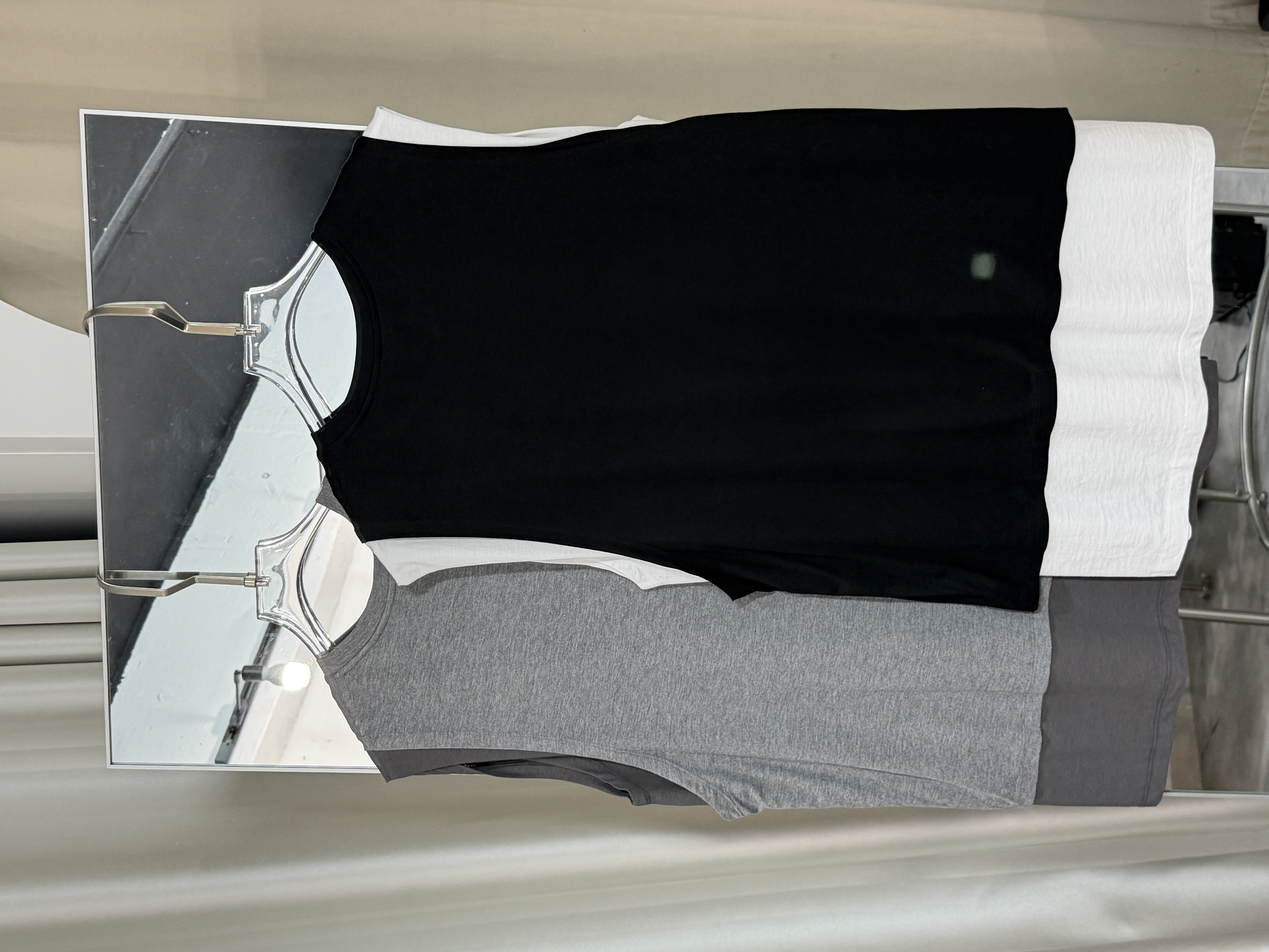 韓風撞色寬鬆背心set