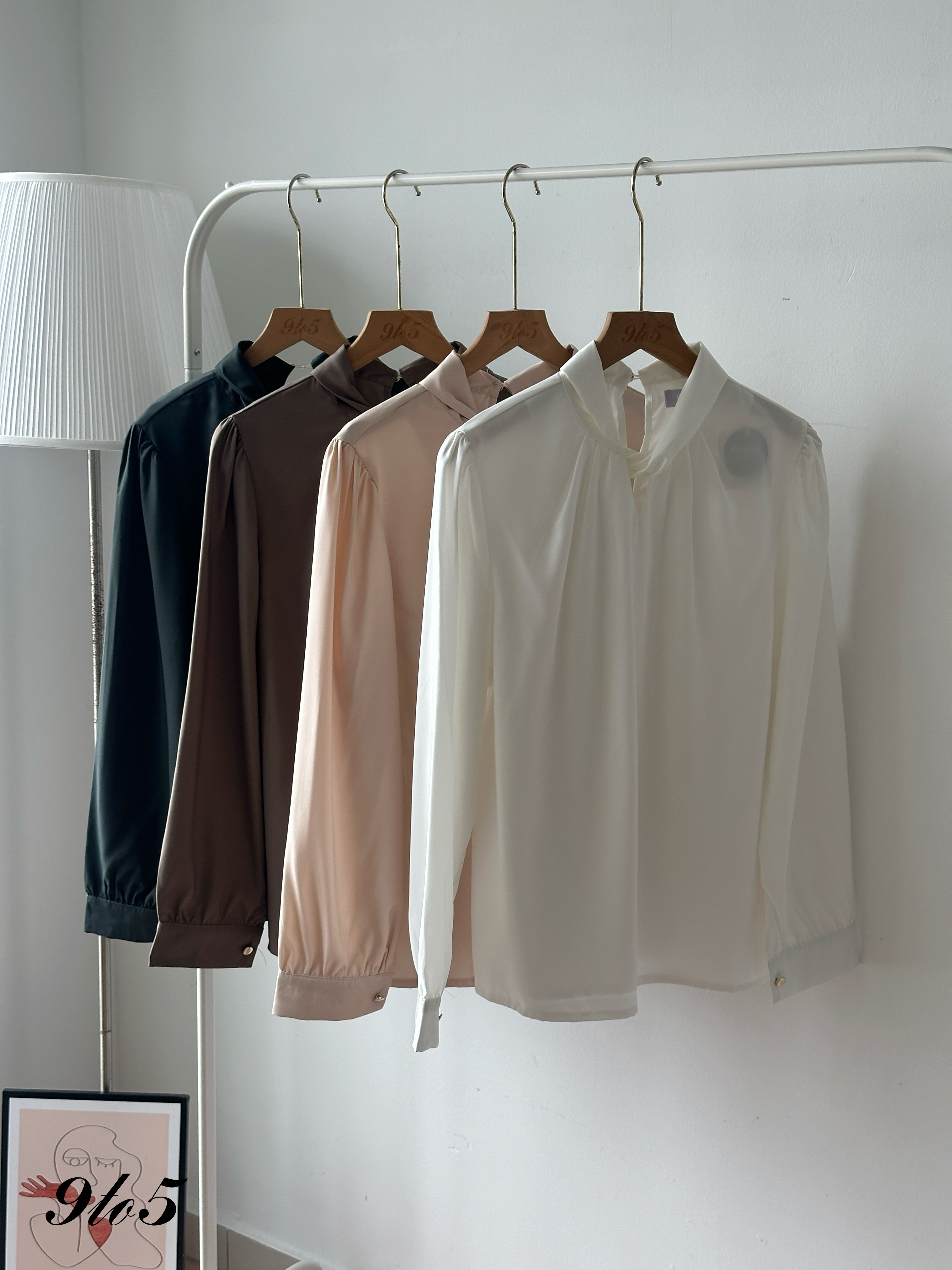 T4309 Long Sleeve Mock Neck Shirt - 4 Colors 