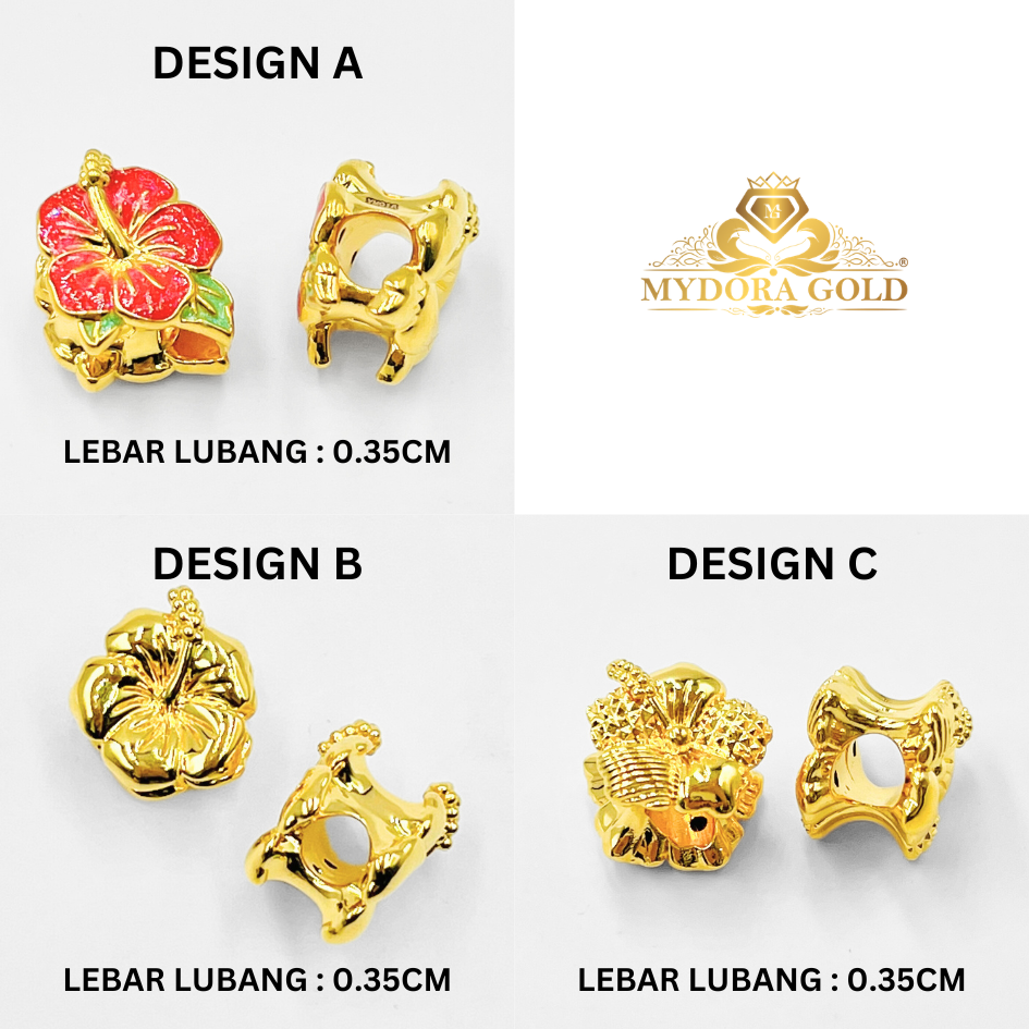 MYDORA Bead Bunga Raya Patrio (5G) l EMAS 916/22K