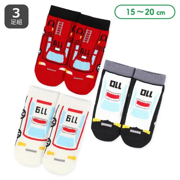 🇯🇵預訂 日本直送🇯🇵緊急車輛低筒襪三對裝