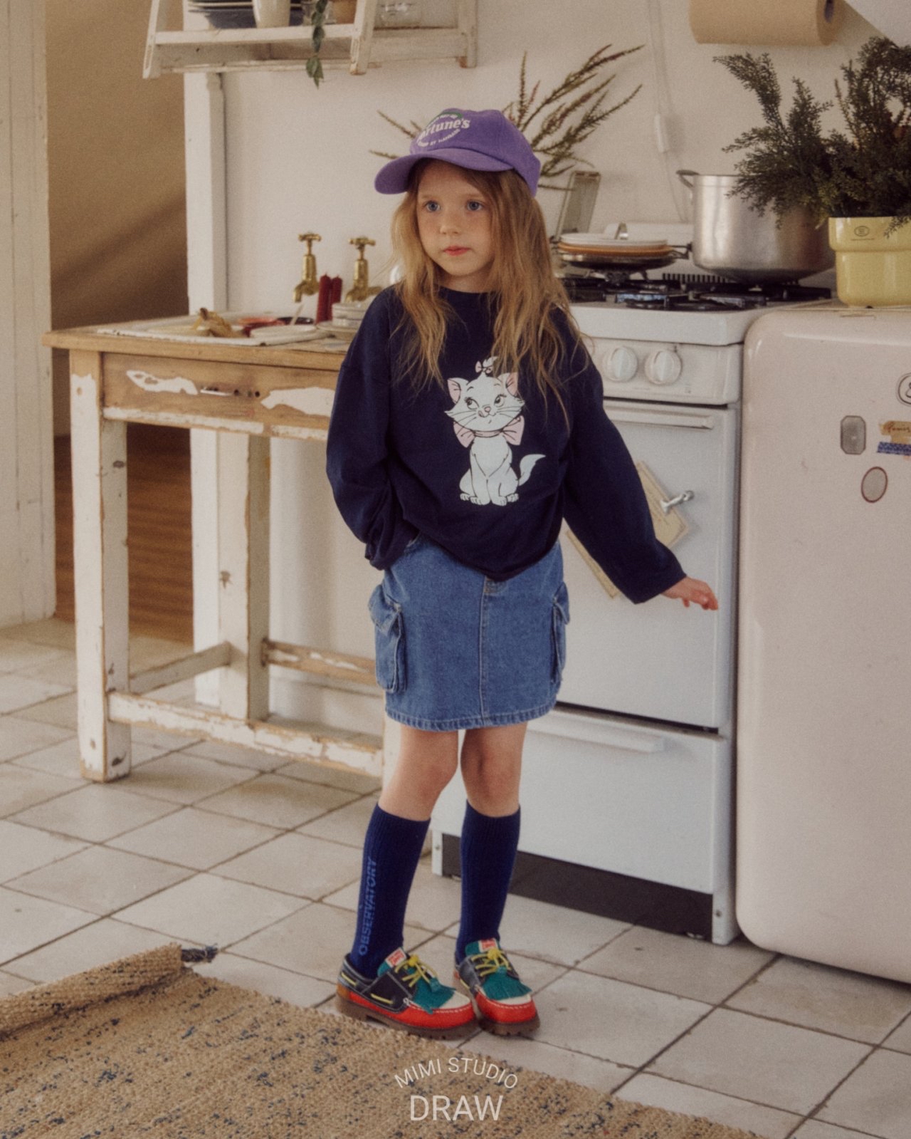 Bymimi | Demin skirt (Black/Blue