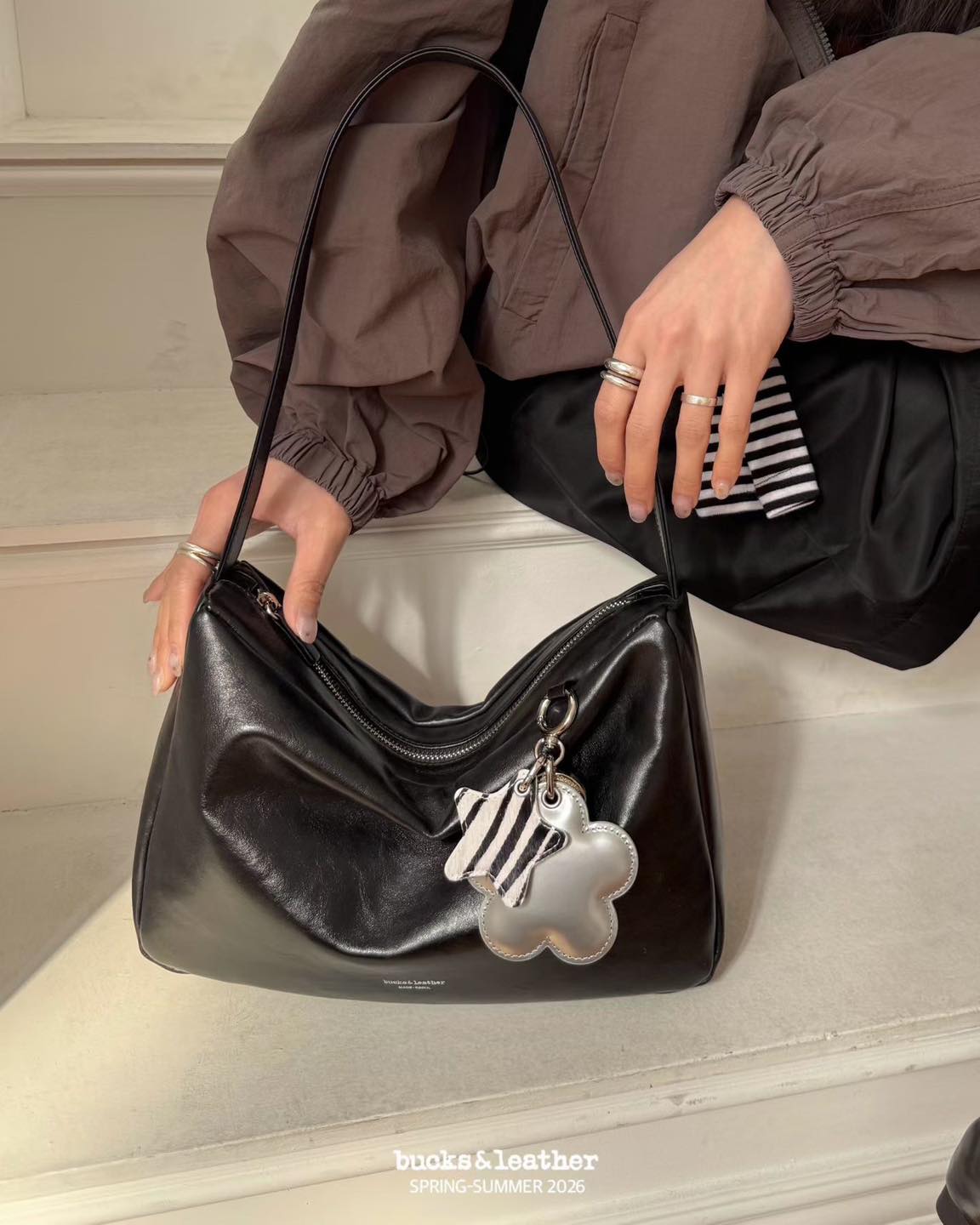 真皮牛皮亮面袋