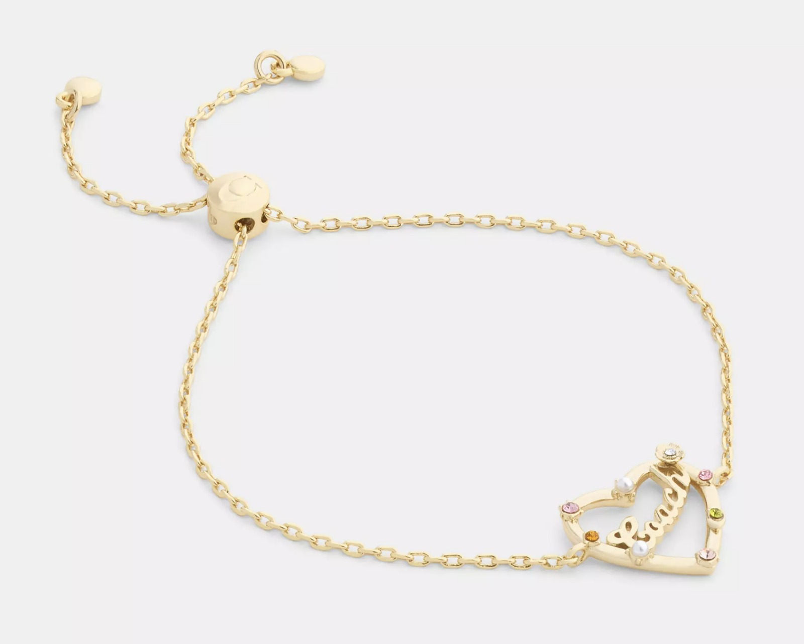 COACH Script Heart Slider Bracelet