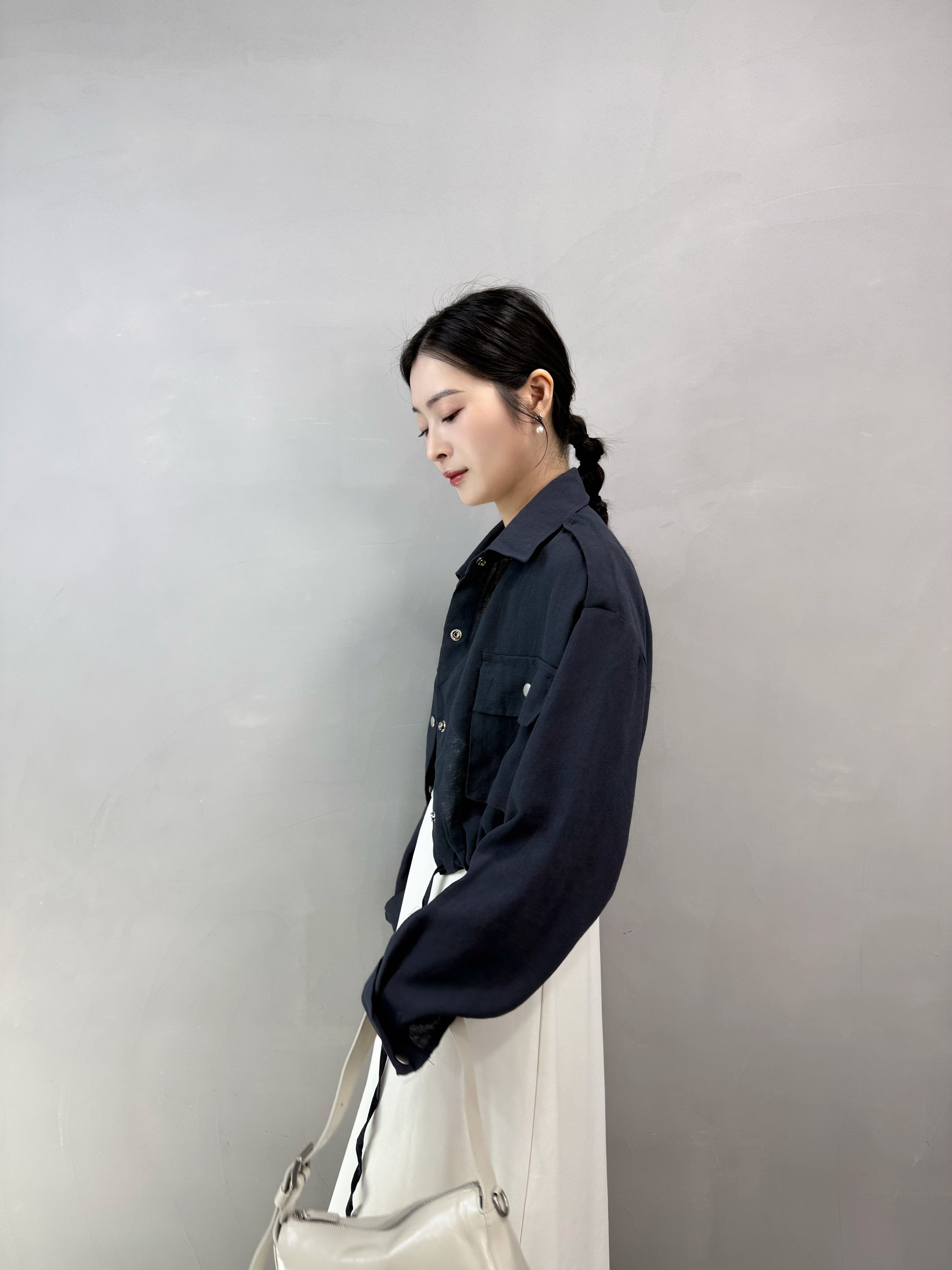 O60 免燙仿麻棉外套